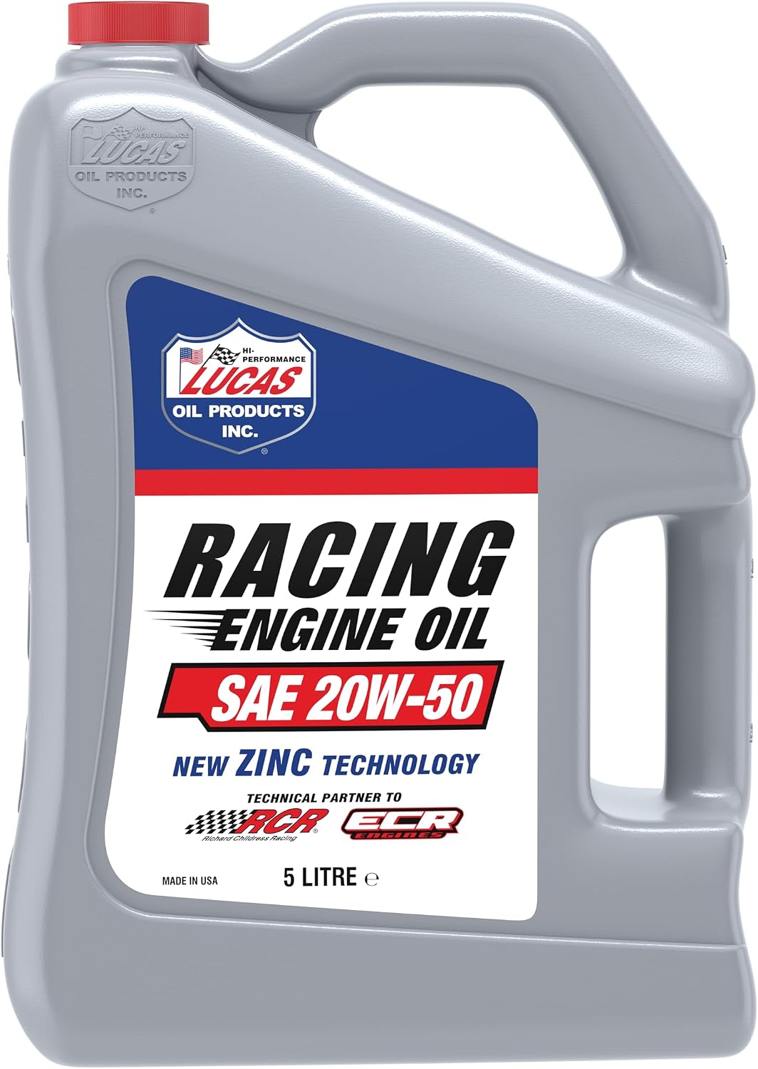 Lucas Oil SAE 20W-50 Racing Engine Oil, 5 Quart (Pack of 1)
