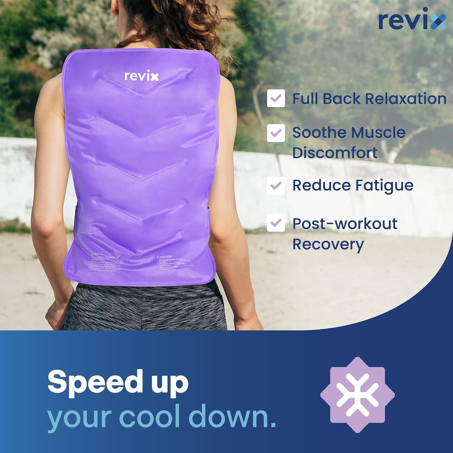 REVIX XXL Full Back Ice Pack Wrap, Large Gel Packs for Injuries Reusable