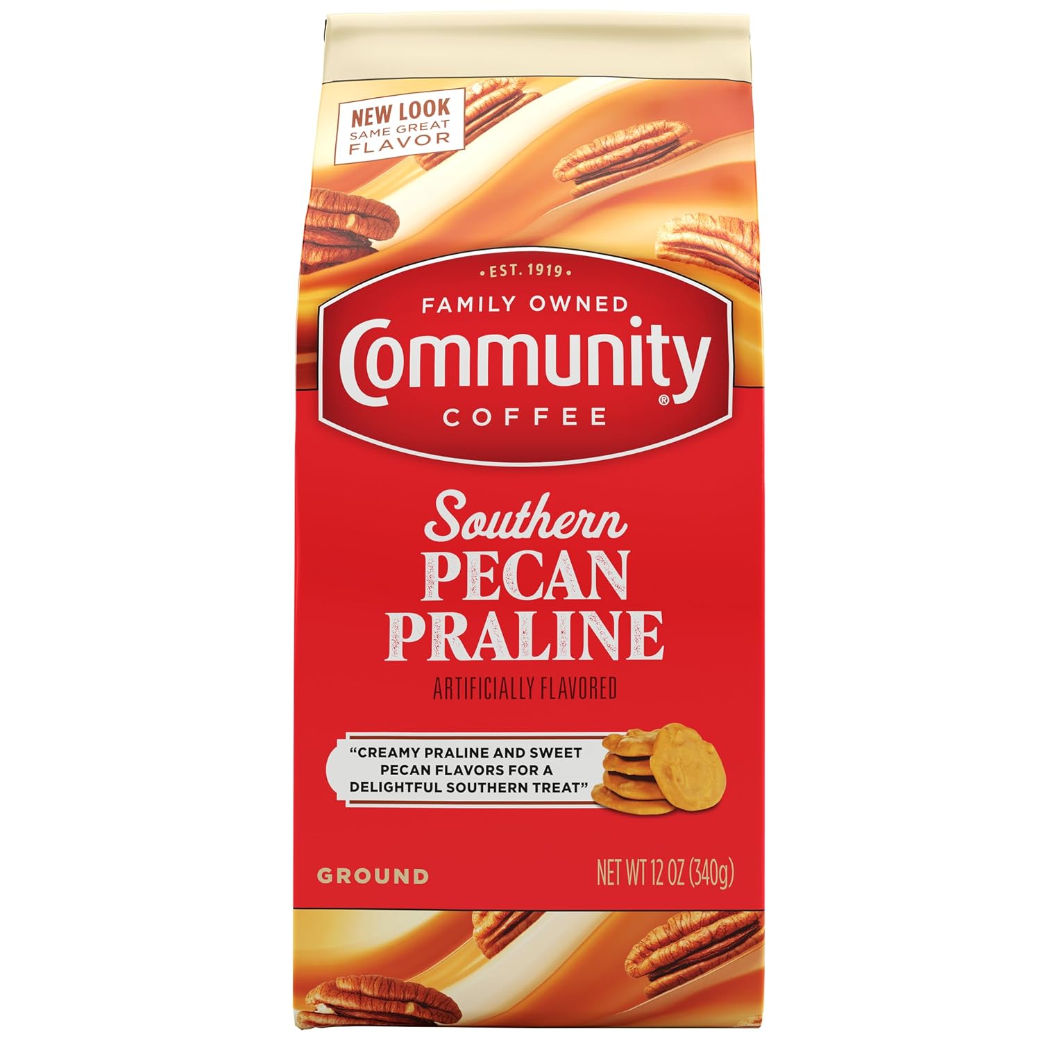 Community Coffee Caramel Cookie Butter Flavored 12 Ounces, Medium Roast Ground Coffee, 12 Ounce Bag (Pack of 1)