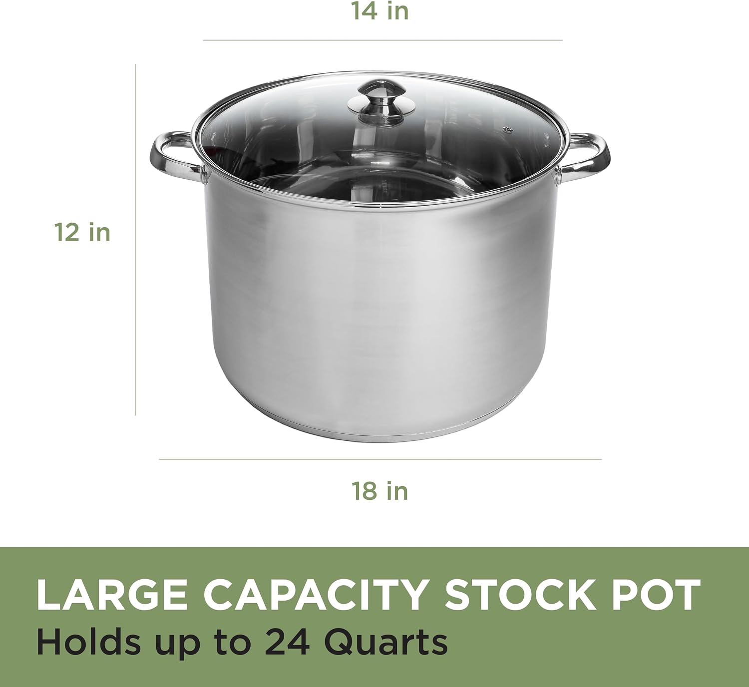 Ecolution Stainless Steel Sauce Pan, Encapsulated Induction Ready Cooking Pot with Glass Lid, Oven Safe, Dishwasher Safe Soup Pot, 2-Quart
