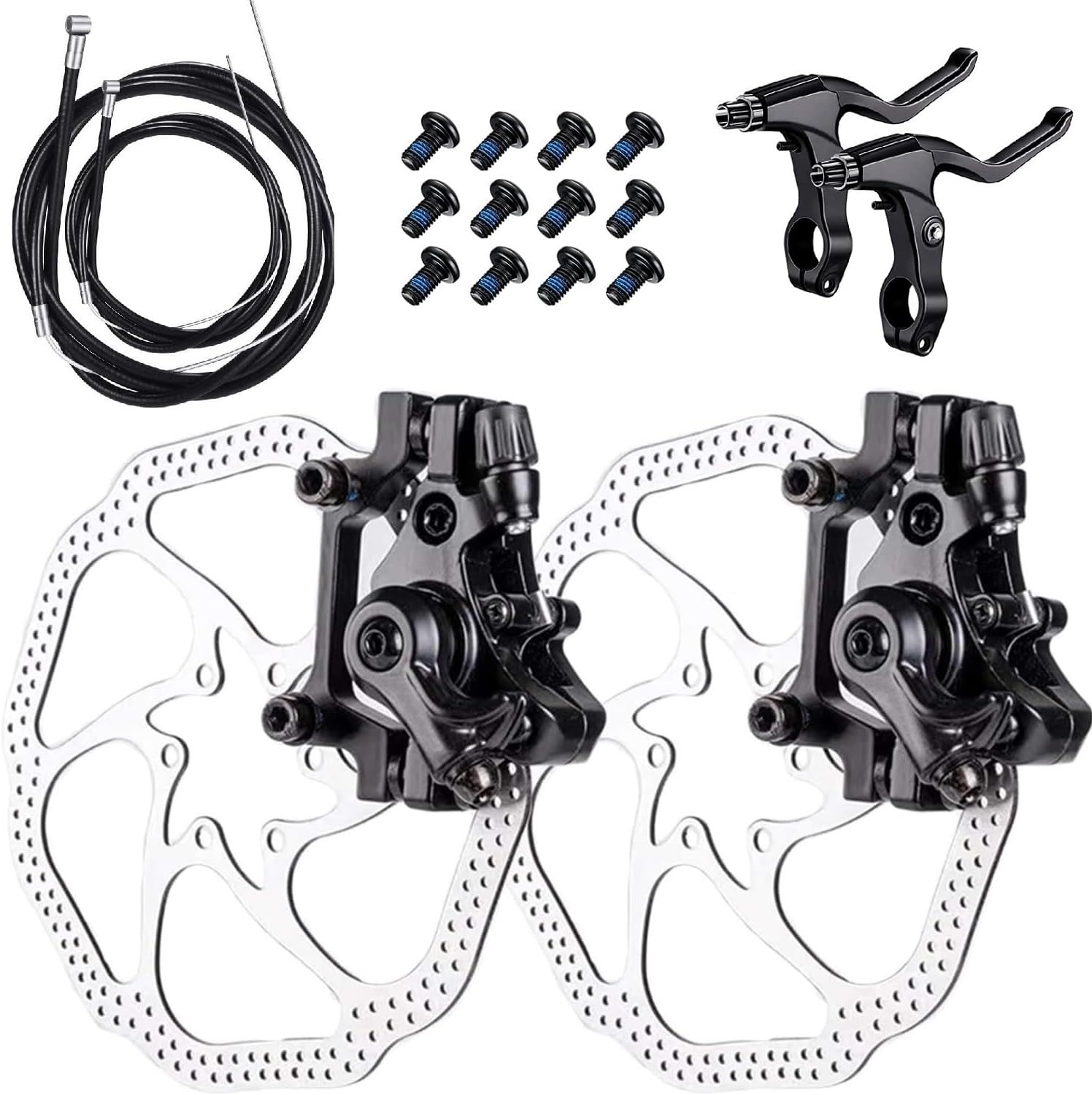 Bike Disc Brake Kit With Front and Rear Caliper、160mm Bike Rotor