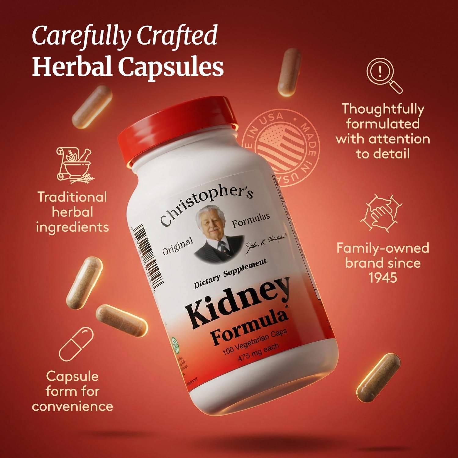 Christopher's Original Formulas Kidney Formula - Kidney Cleanse Detox & Repair Formula - Herbal Blend for Kidney Support
