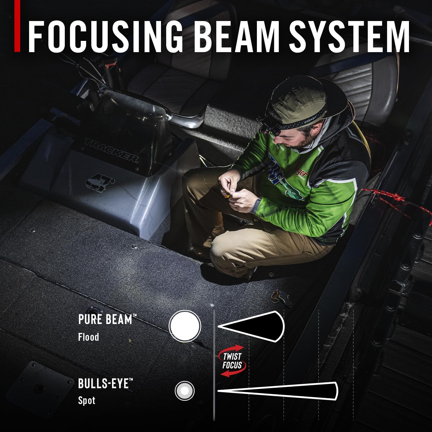 Coast XPH30R 1200 Lumen USB-C Rechargeable Dual Power Headlamp with Twist Focus Beam and Magnetic Base, 4.37 oz. - Black