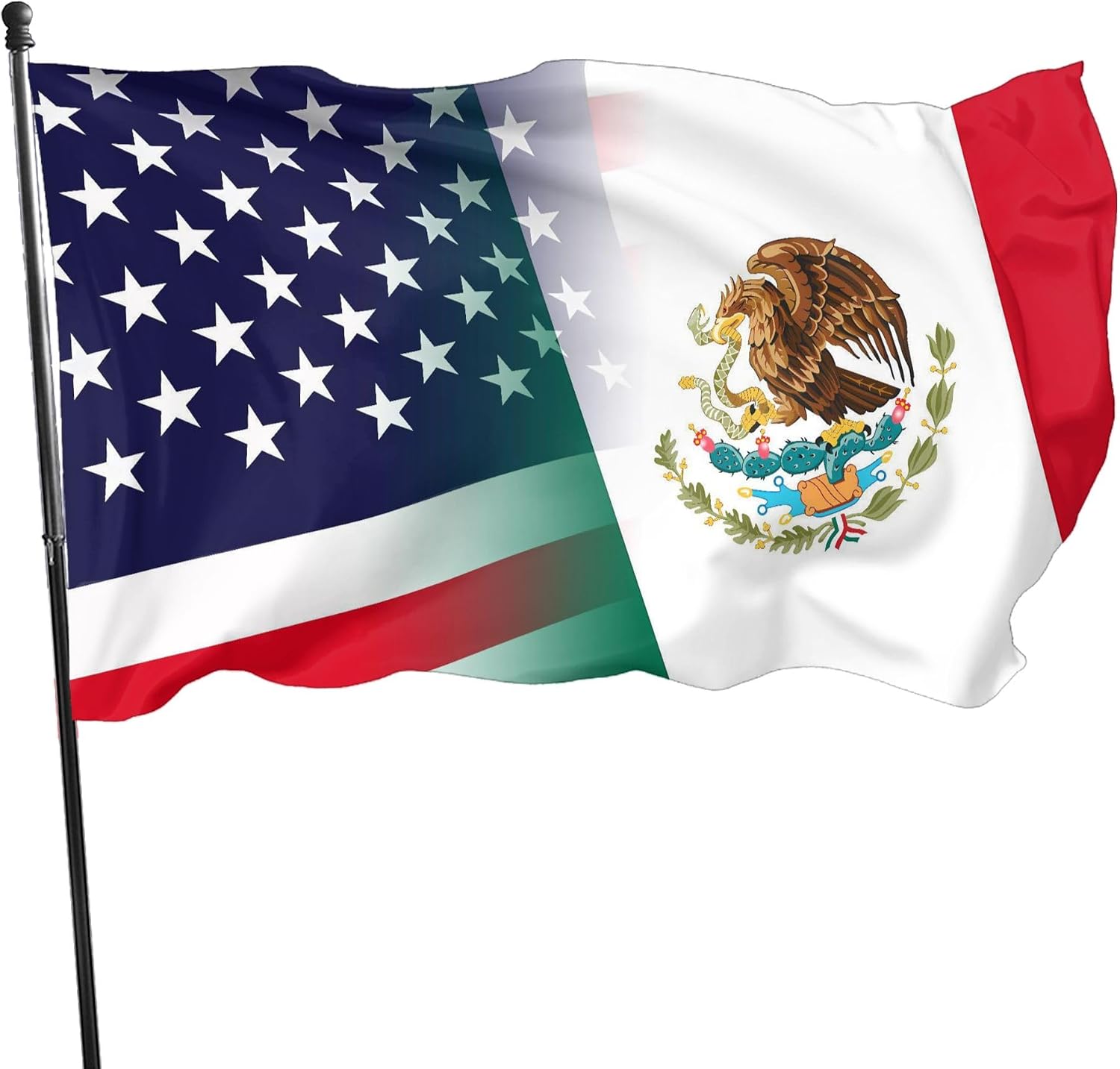 Nicaragua Nicaraguan And American Flag America USA 3x5 Ft Patriotic Banner Outdoor Indoor Decoration National Flags for Garden Car Yard Outside Decor