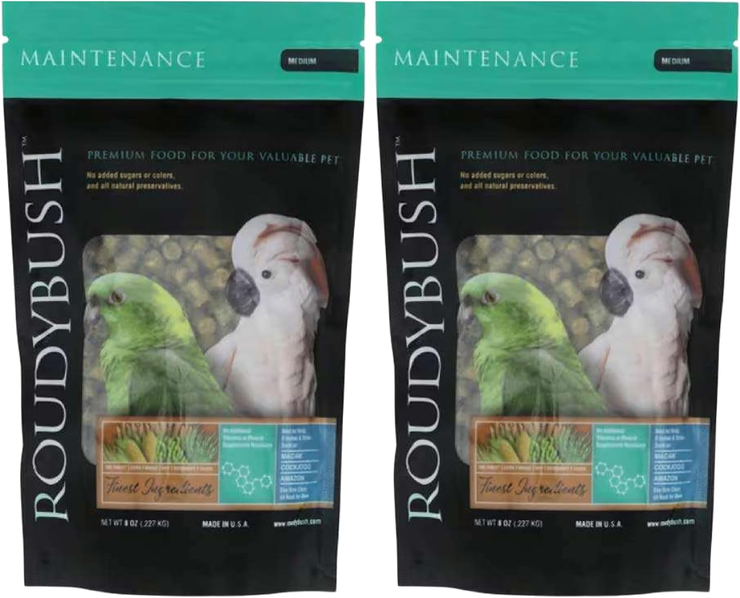 RoudyBush Daily Maintenance Food for Birds - Scientifically Formulated Bird Feed - Bird Food Pellets w/Corn, Wheat, Soy & More - Nutritious & Healthy Feed for Birds (Mini, 44oz)