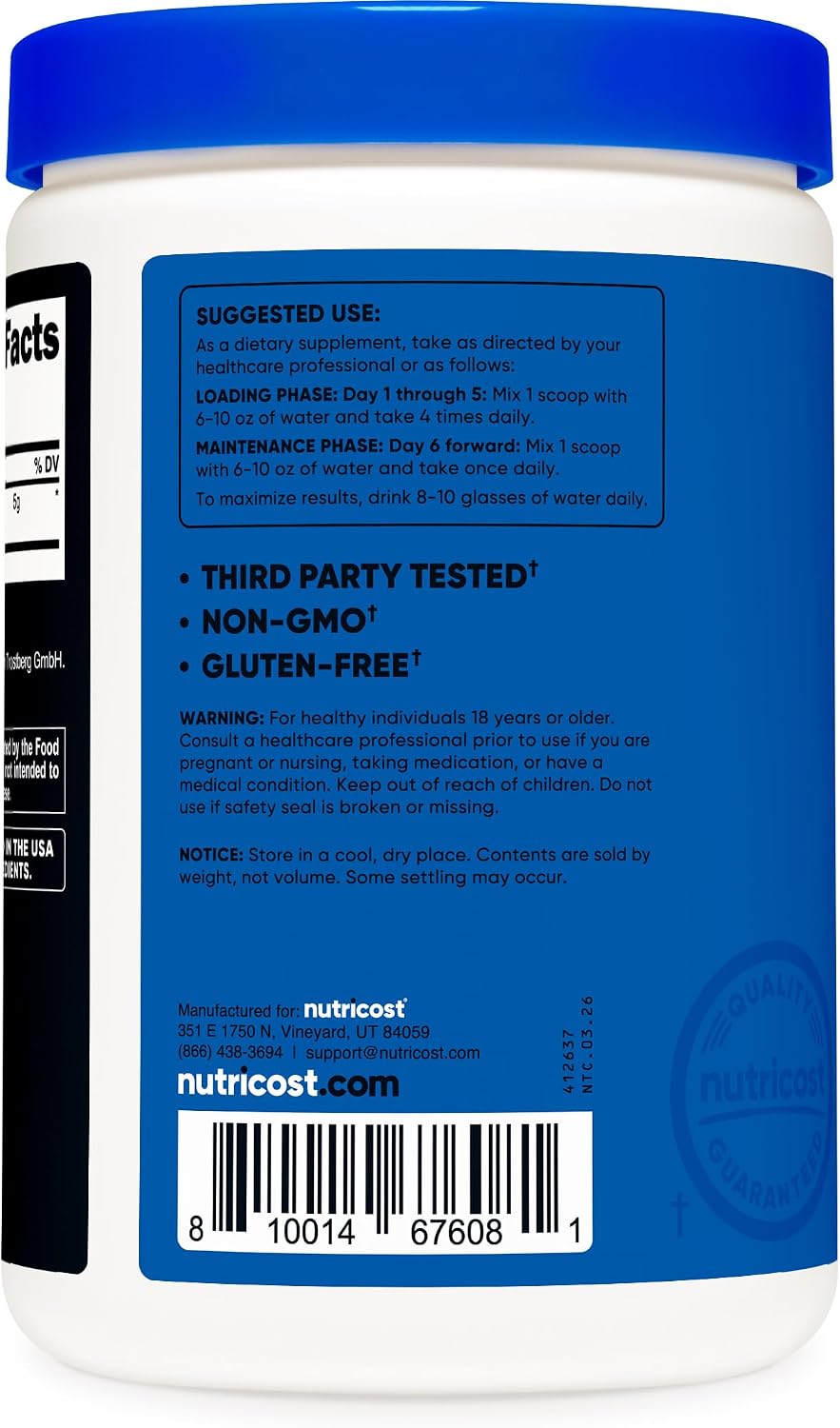 Nutricost Creapure® Creatine Monohydrate 500 Grams