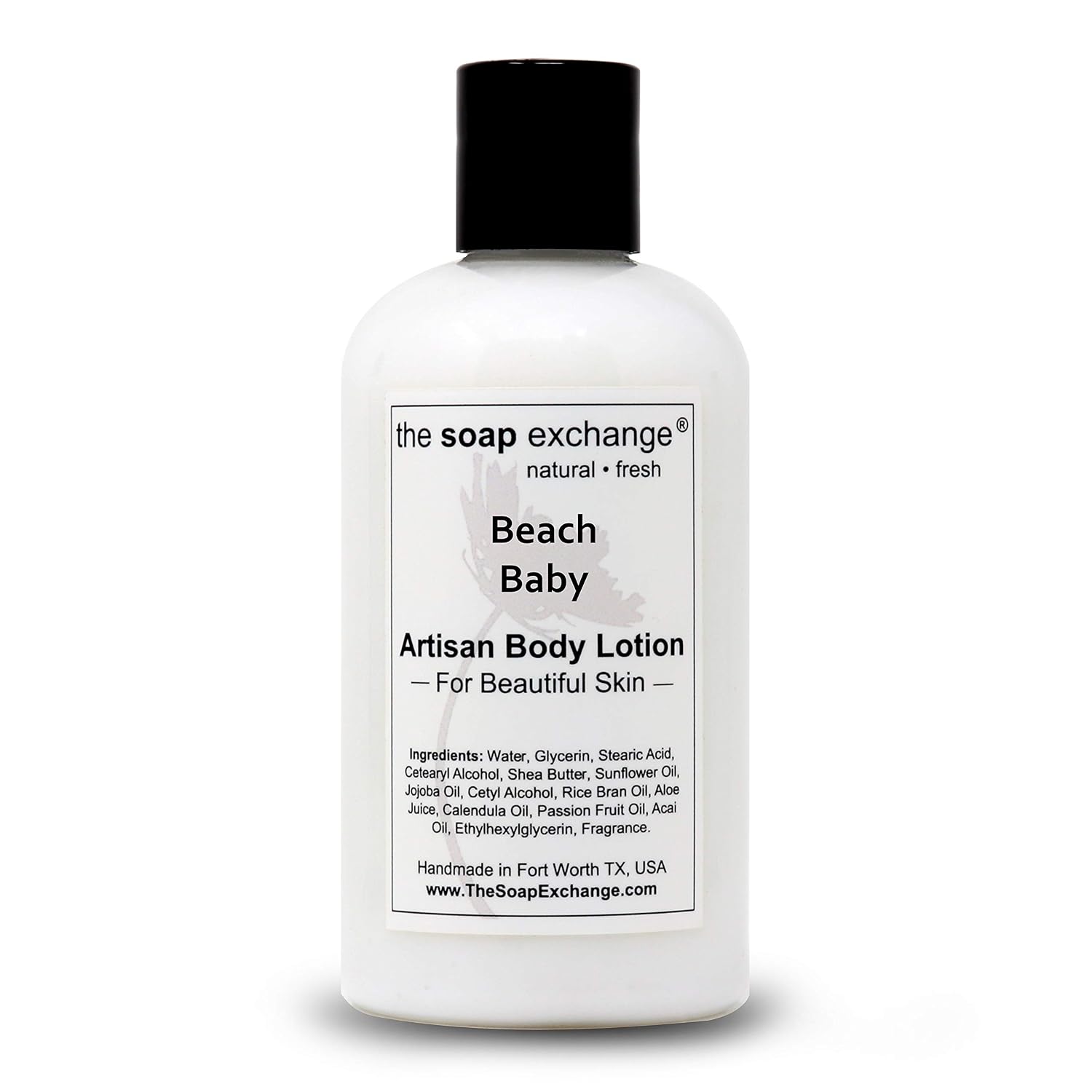 The Soap Exchange Body Lotion - Strawberries & Champagne Scent - Hand Crafted 8 fl oz / 240 ml Natural Artisan Skin Care for Hand, Face, & Body, Moisturize, Hydrate, & Protect. Made in the USA.