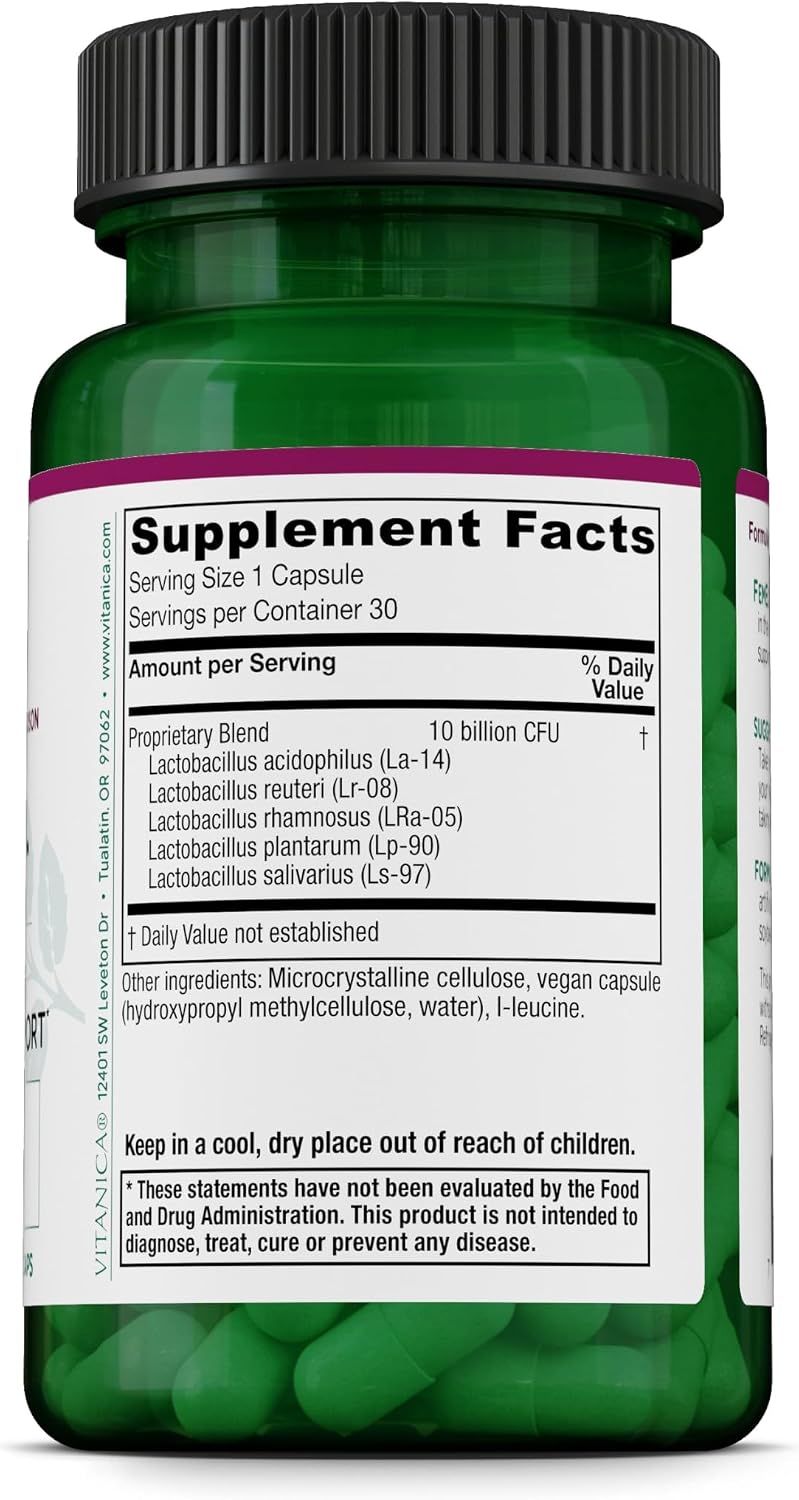 Vitanica FemEcology - Vaginal Microflora Health Support with Probiotics Including L. Reuteri, L. Salivarius