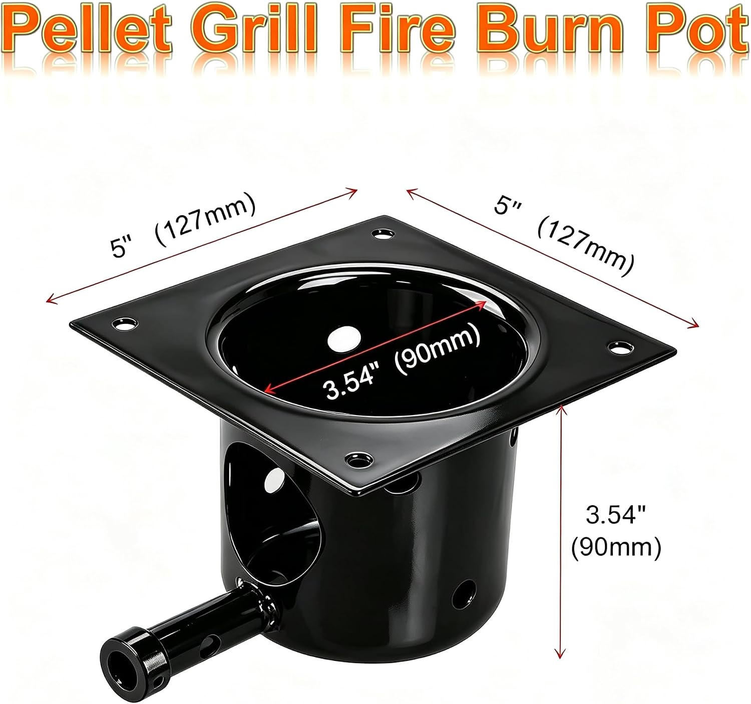 Pellet Grill Burn Pot & Igniter Kit, 200W/120V Heating Element