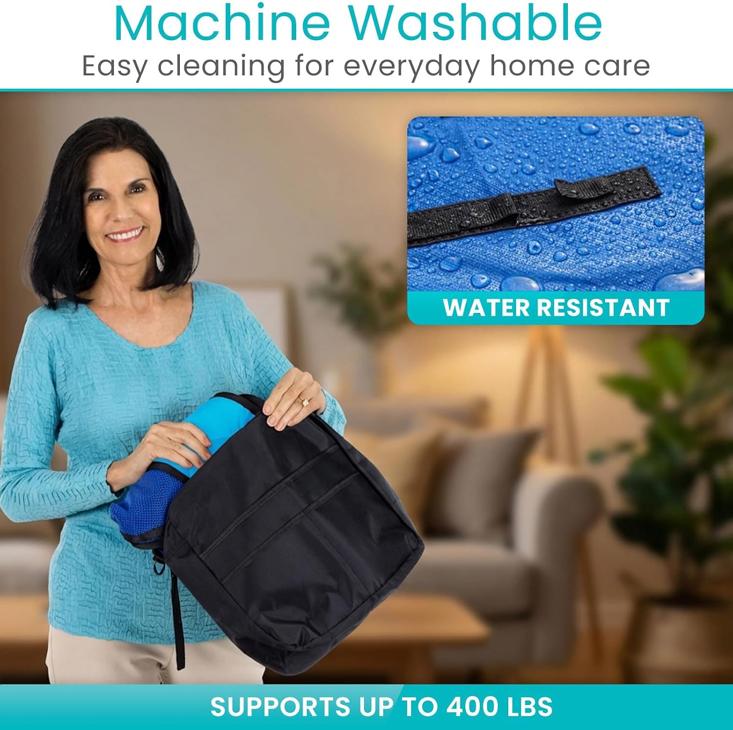 Vive Patient Lift Sling with Opening (400lb Capacity) - Lifting Aid Straps