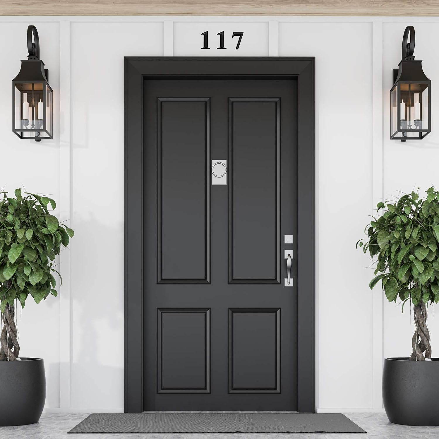 Jetec 10 Pieces 3D Mailbox Numbers 0-9 Self Adhesive 2 Inch Address Numbers Stickers Door House Style Street Mailbox Sign for Apartment Home and