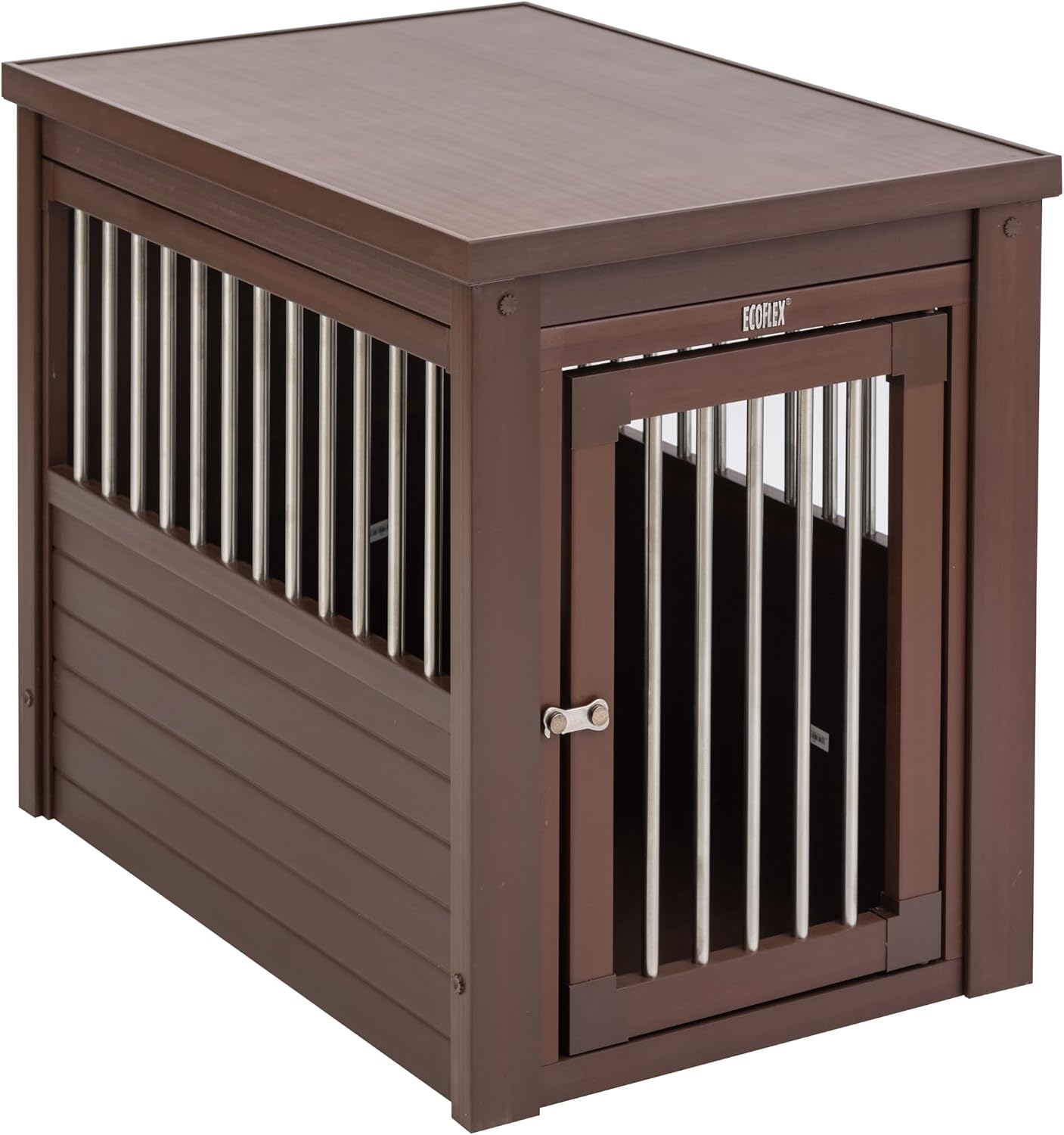New Age Pet ecoFLEX Pet Crate/End Table, Small, Grey, Model:EHHC405S