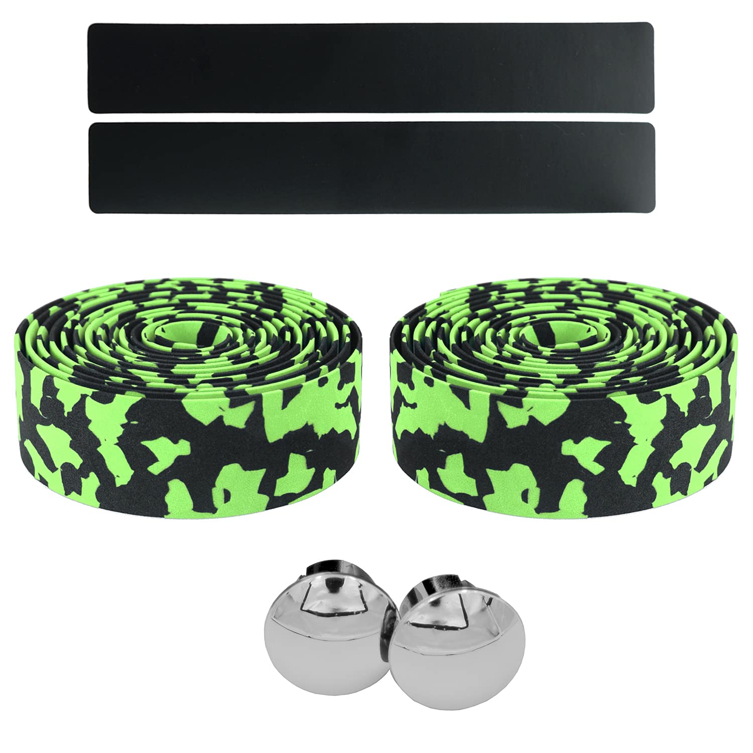 KINGOU White & Blue Camouflage EVA Road Bike Handlebar Tape Cycling Bar Tapes - 2PCS Per Set