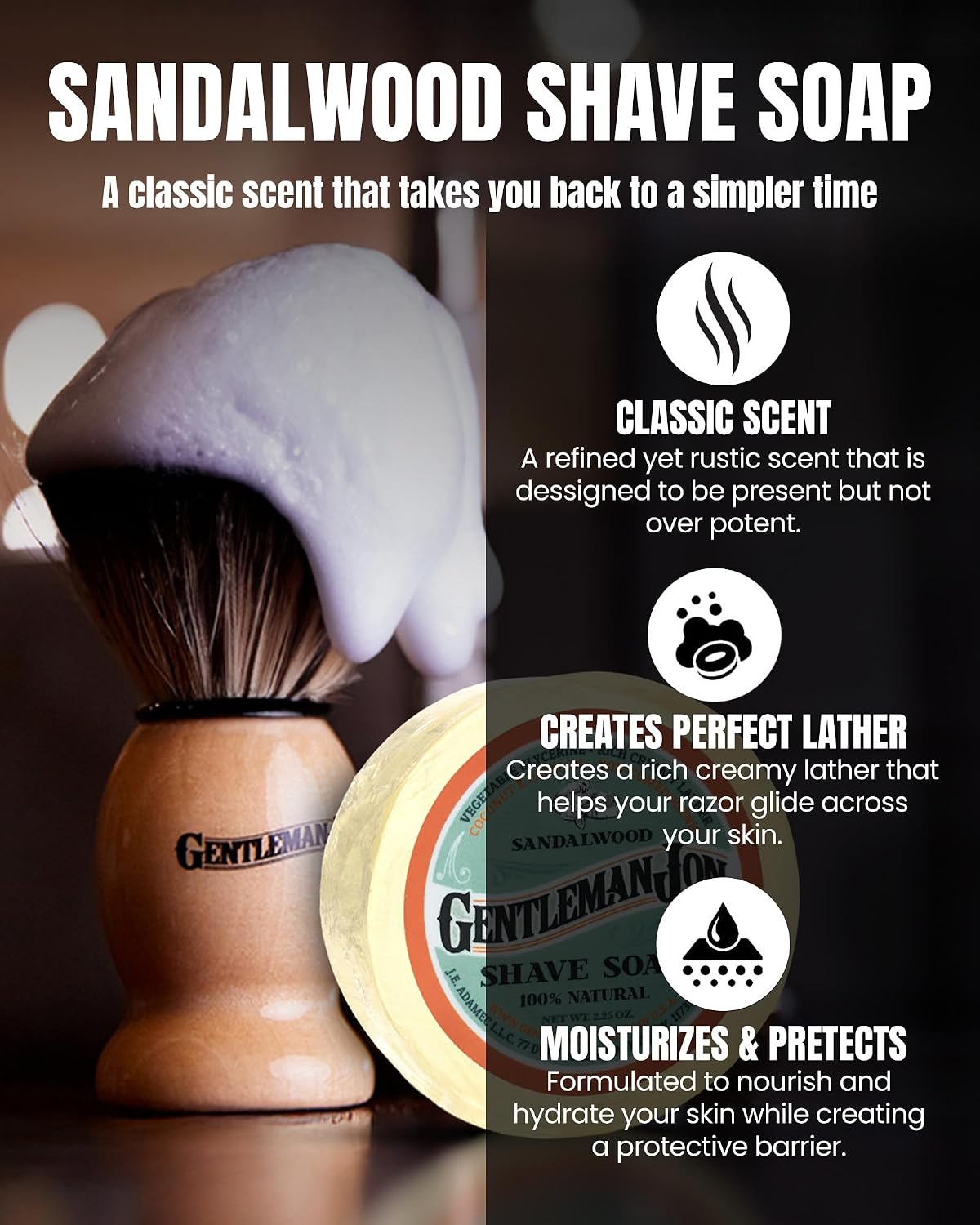 Gentleman Jon Deluxe Vintage Shaving Kit - 8pc Men's Safety Razor Gift Set