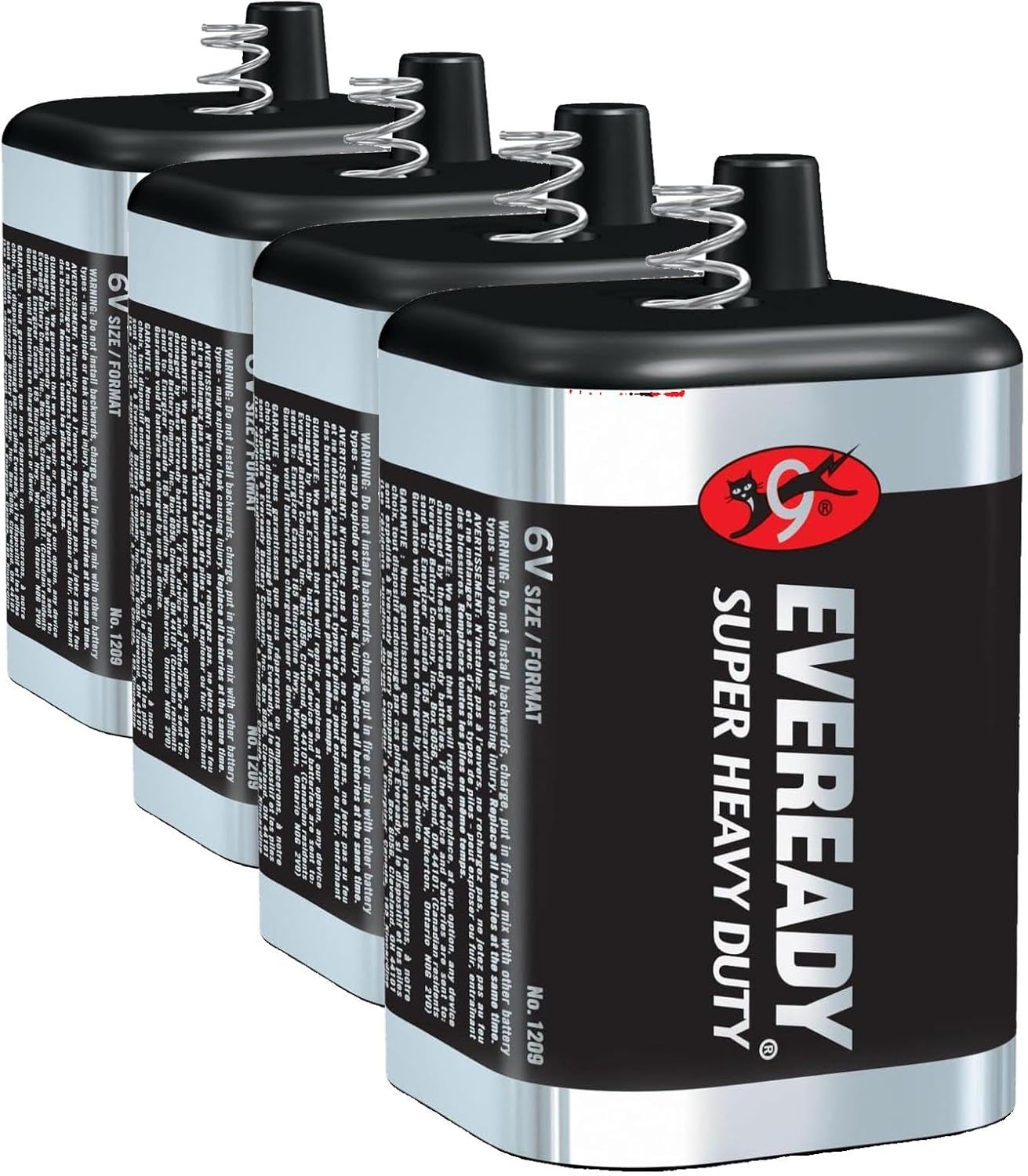 Eveready Super Heavy Duty 1209 6 Volt Spring Lantern Battery