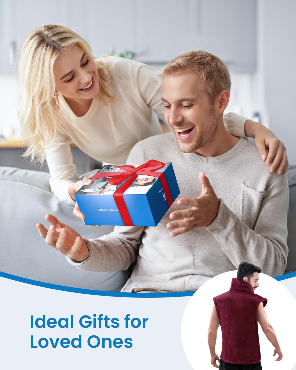 RENPHO Heating Pad for Back, Gift for Women & Men, FSA Eligible HSA
