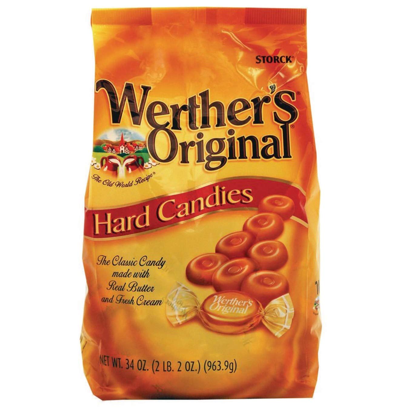 Werther's Original Caramel Coffee Hard Candy - Individually Wrapped Hard Candies for Halloween, Parties, or Snacks - 2.65 oz Bags (Pack of 3)