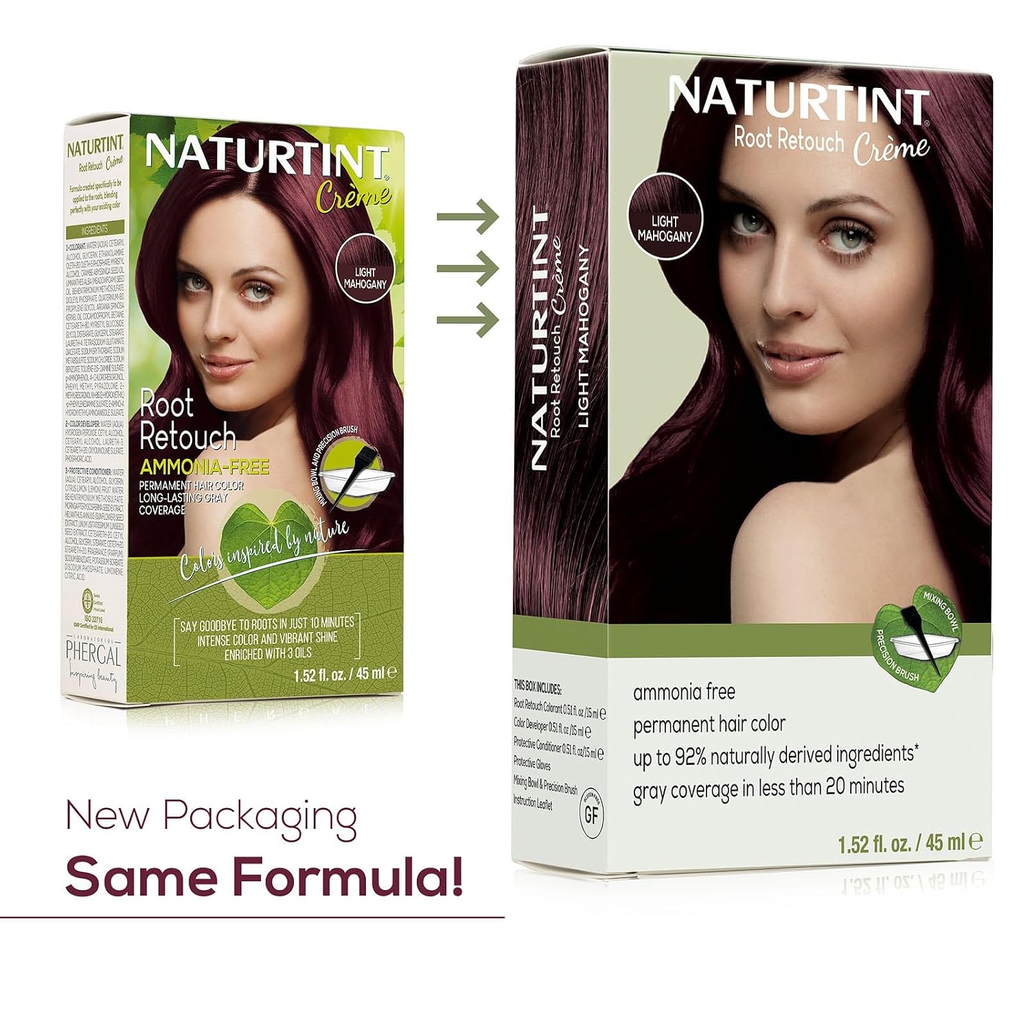 Naturtint Light Brown Root Retouch Crème Permanent Hair Color - Ammonia Free, Conceal Grays, No Artificial Scent, 1.52 Fl Oz