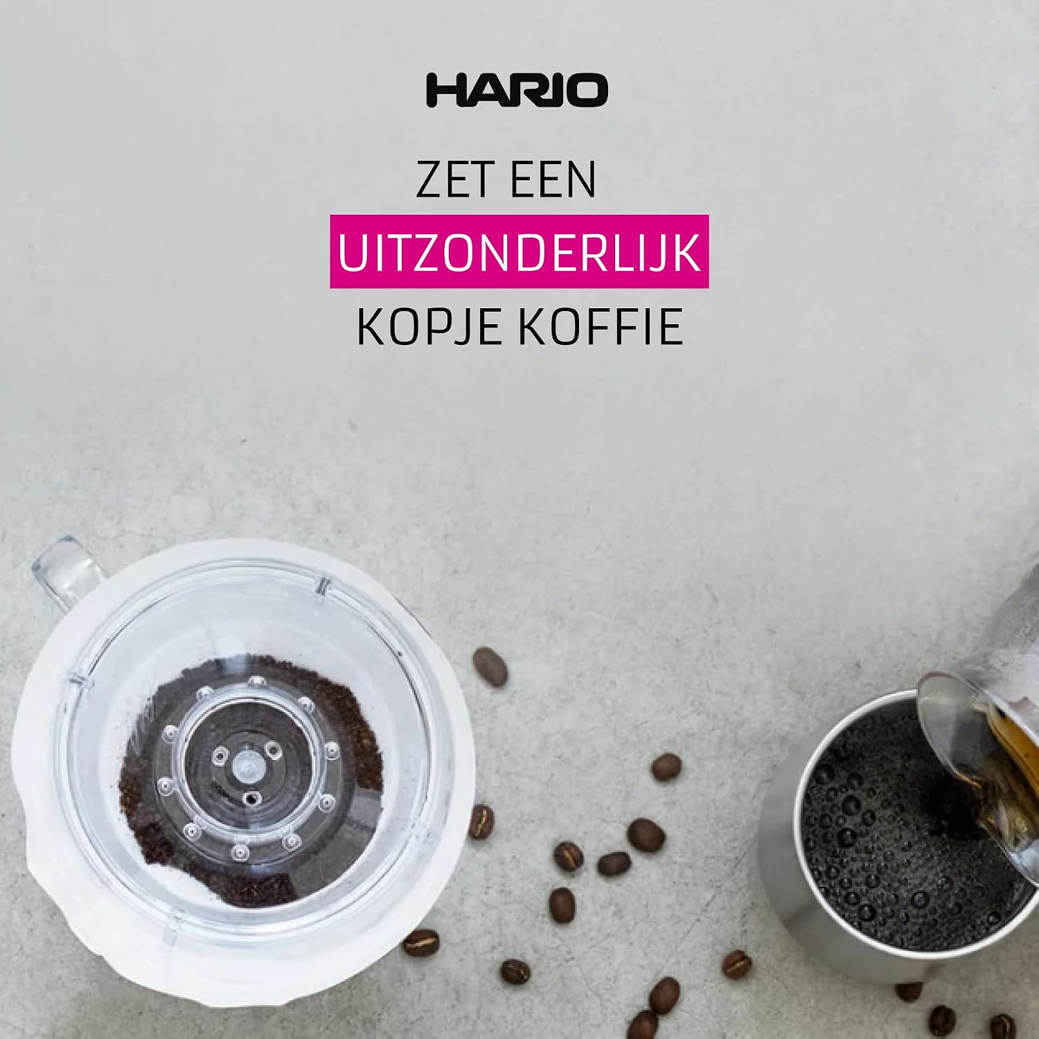 HARIO V60 Plastic Coffee Dripper, Size 02, Clear | Plastic