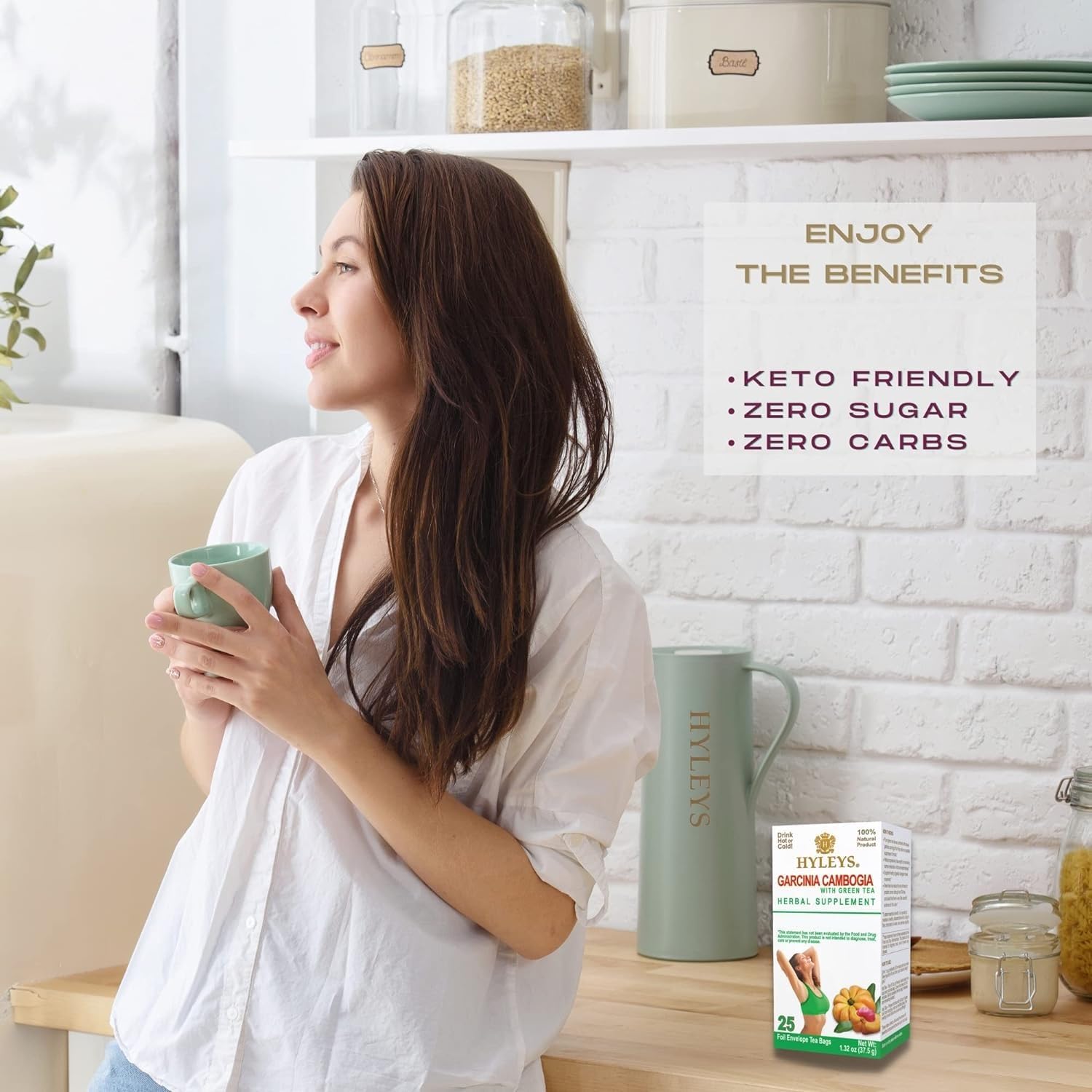 HYLEYS Tea Garcinia Cambogia Green Tea 5 Flavors Assortment - 25 Tea Bags