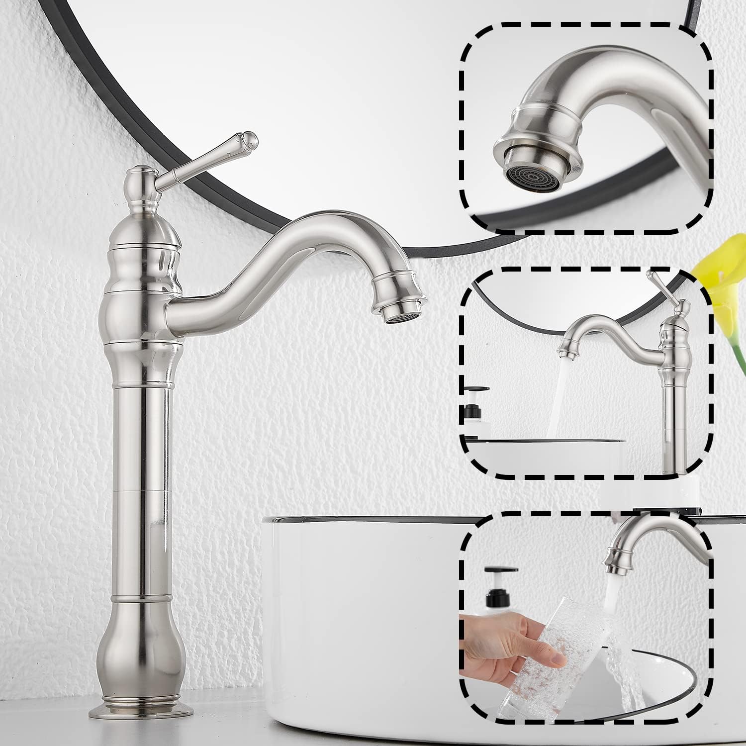 Oil Rubbed Bronze Bathroom Faucet Single Handle One Hole