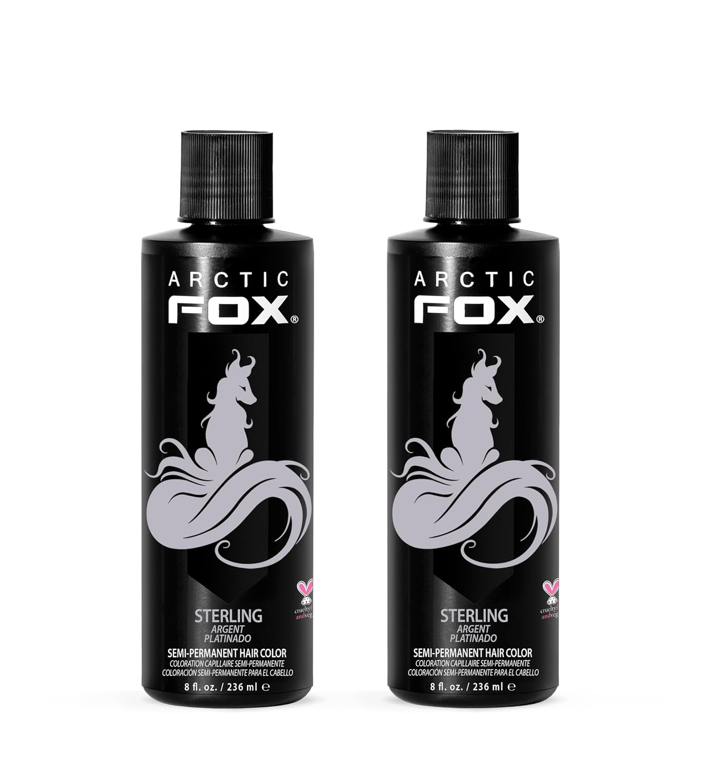 ARCTIC FOX Virgin Pink Semi-Permanent Hair Color - Vegan - 4 fl oz | Vivid and Vibrant, Cruelty Free, Ammonia Free, Peroxide Free, , Cream Formula