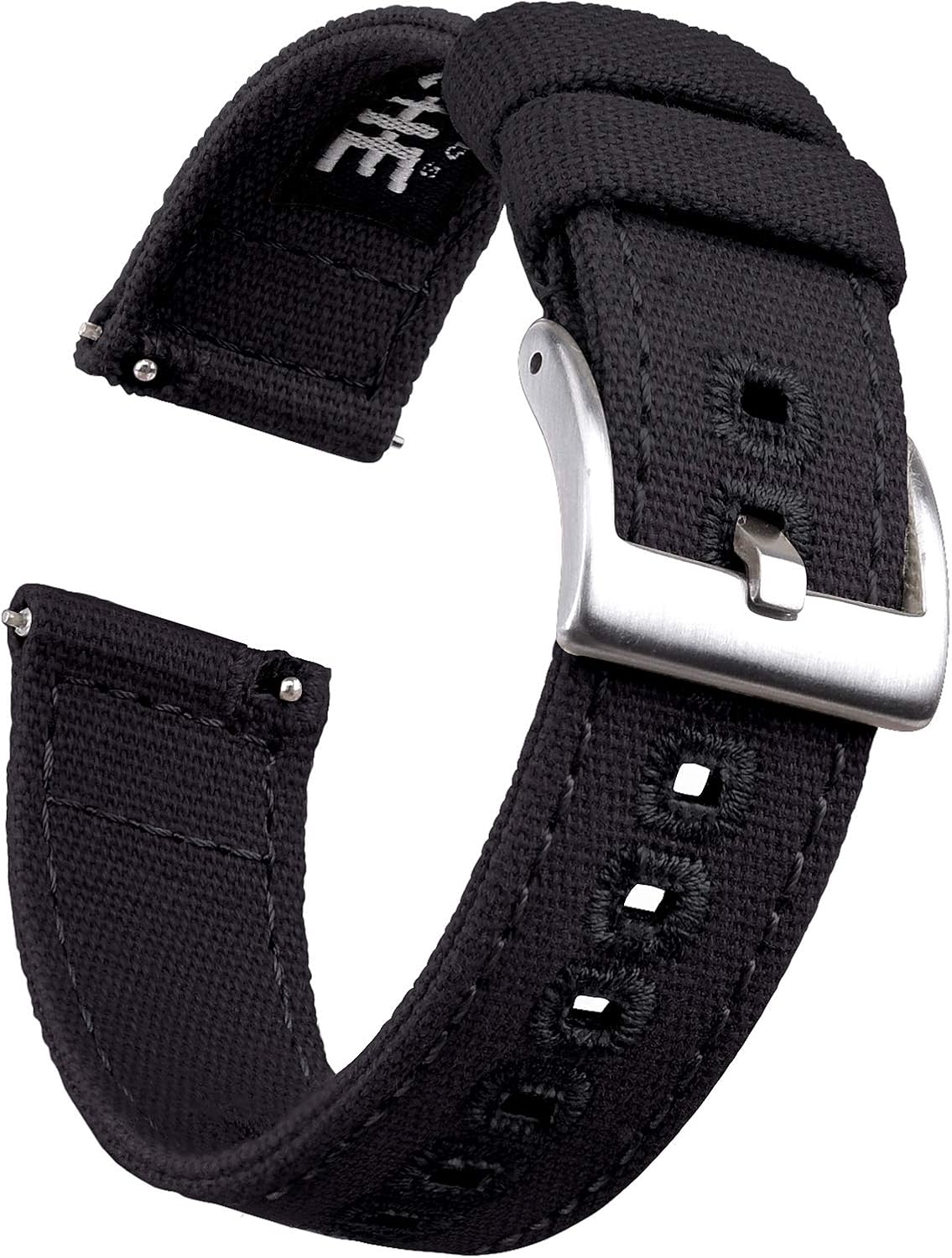 Ritche Christmas Gift Canvas Vintage Quick Release Watch Band 18mm 20mm 22mm 24mm Replacement Watch Straps for Men Women, White Elephant Gifts, Stocking Stuffers for Men, Father's Day gifts