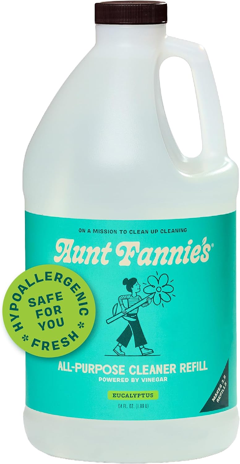 Aunt Fannie's All Purpose Vinegar Cleaner Spray, Lavender, Pack of 1 | Cuts Grease & Grime, No Harsh Residue, Safe for Kitchens Bathrooms Windows Counters & Sealed Areas, Kid and Pet Safe