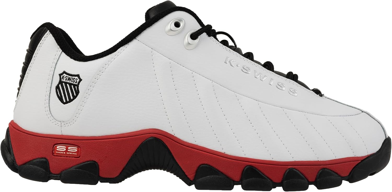 K-Swiss Men's ST329 CMF Sneaker, Wide Tennis Walking Shoes Leather Upper | Court Inspired, Tennis Heritage, Comfort Soft Cushioning, Arch Support, Wide Feet Fit, Chunky Silhouette, Classic Style.