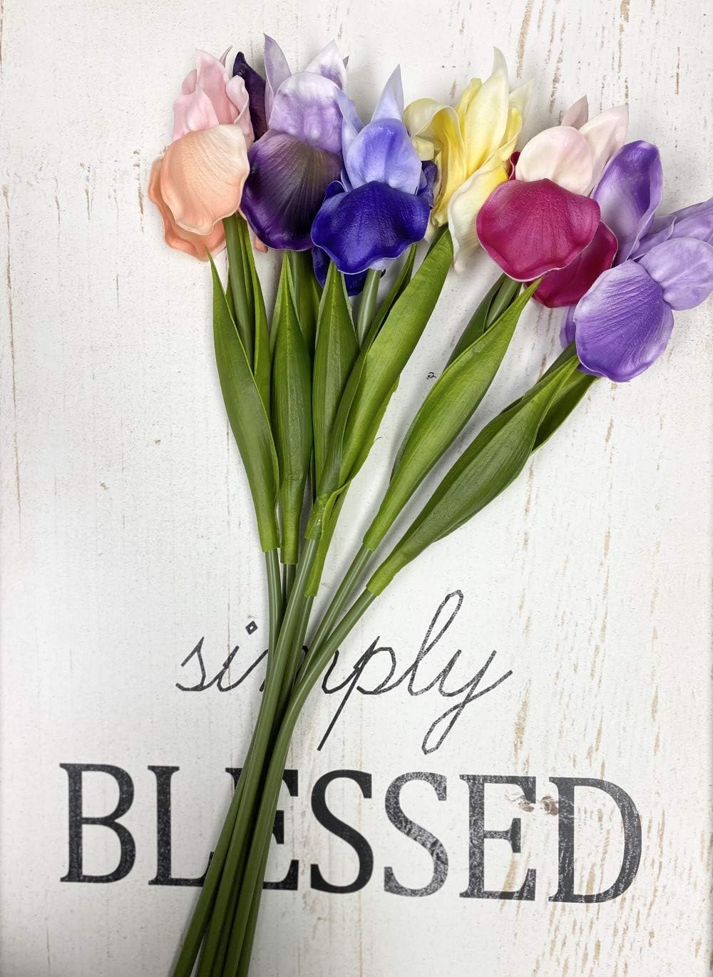 Angel Isabella Artificial Flowers - 16" Iris Artificial Flowers for Decoration in Wedding Flowers Bouquets, Flower Vases, Arrangements