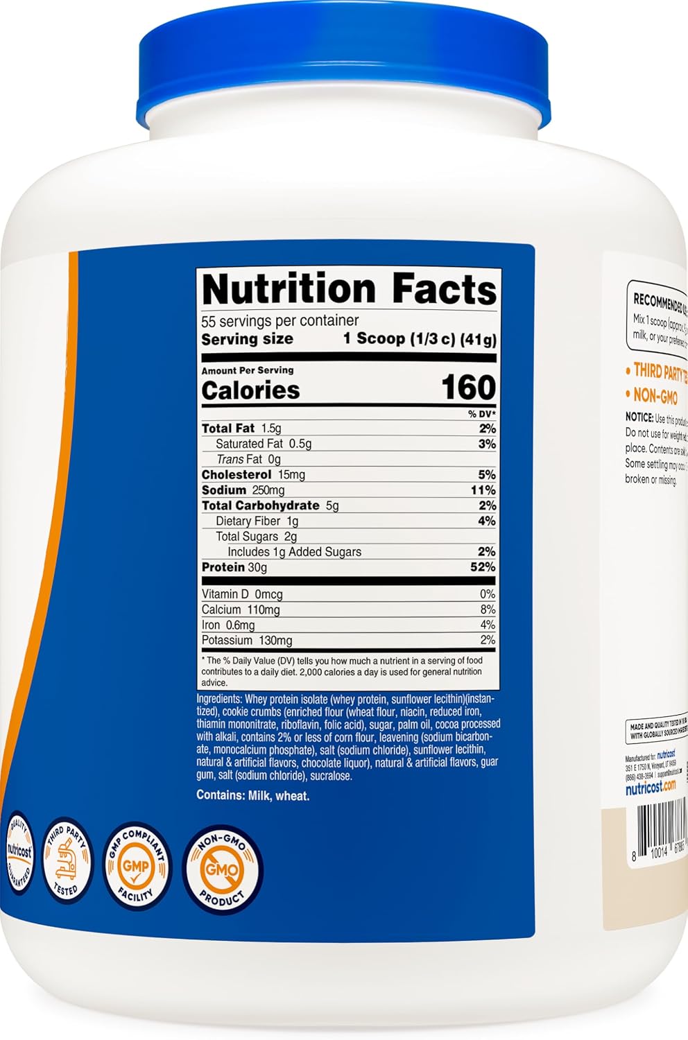 Nutricost Whey Protein Isolate Powder (Vanilla) 2LBS