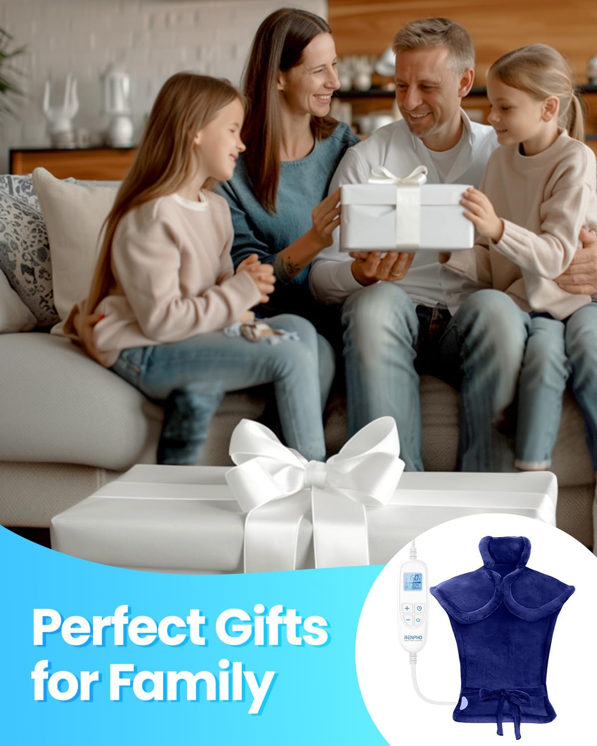 RENPHO Heating Pad for Back, Gift for Women & Men, FSA Eligible HSA