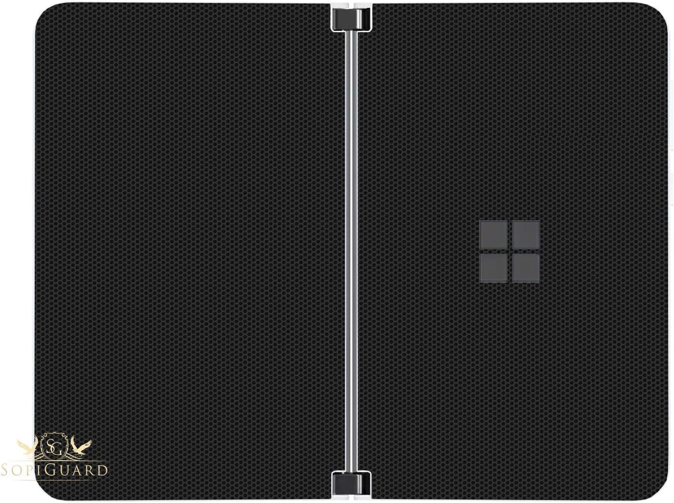 SopiGuard Sticker for Surface Duo Phone Edge-to-Edge Precision Vinyl Skin Wrap (Leather Textured)