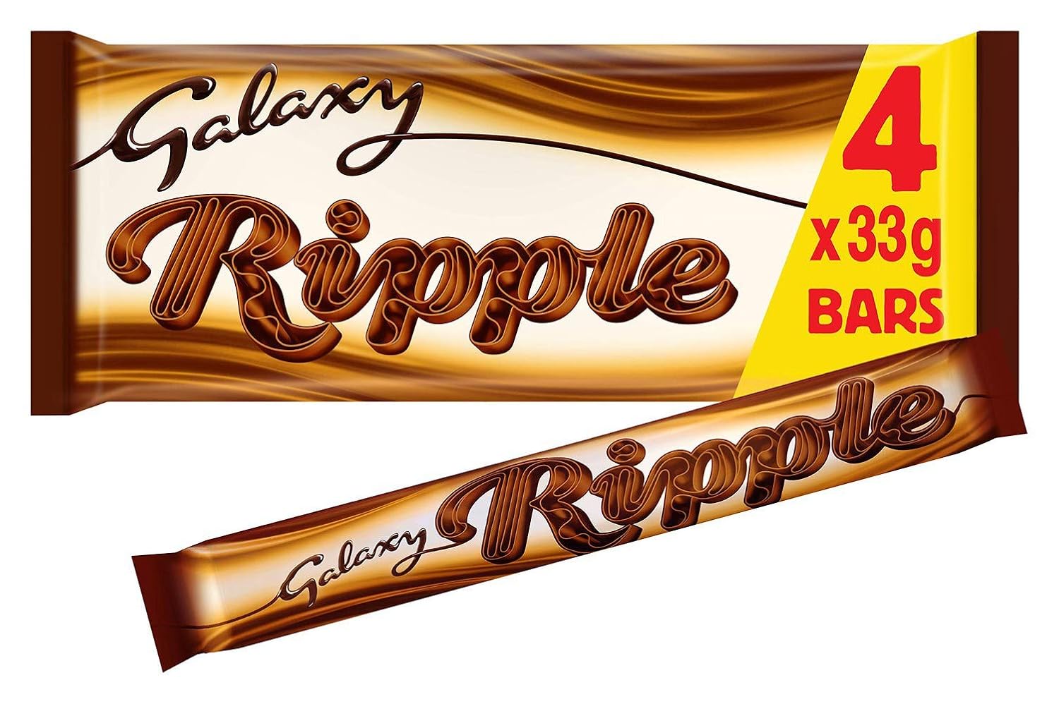 Galaxy Ripple Milk Chocolate Bars, 4 x 30g