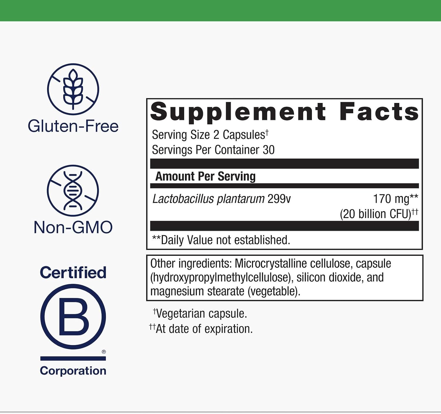 Metagenics UltraFlora Intensive Care Probiotic - 20 Billion CFU Clinically Tested Lactobacillus plantarum 299v* - Supports Digestive Health & Bowel
