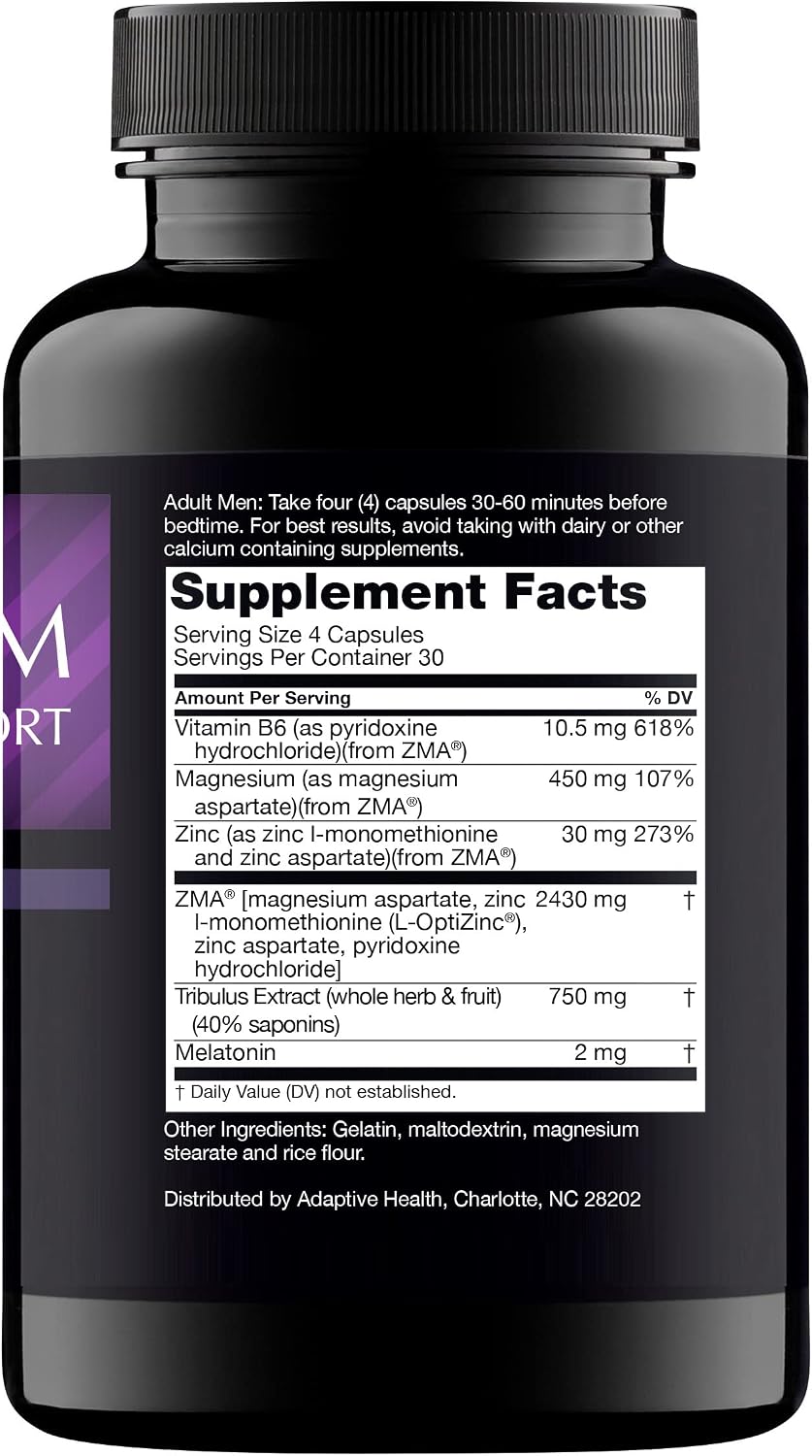 Nugenix PM ZMA - Nighttime Free Testosterone Booster for Men, 120ct | Sleep Support, Testosterone Supplement, Increase Muscle