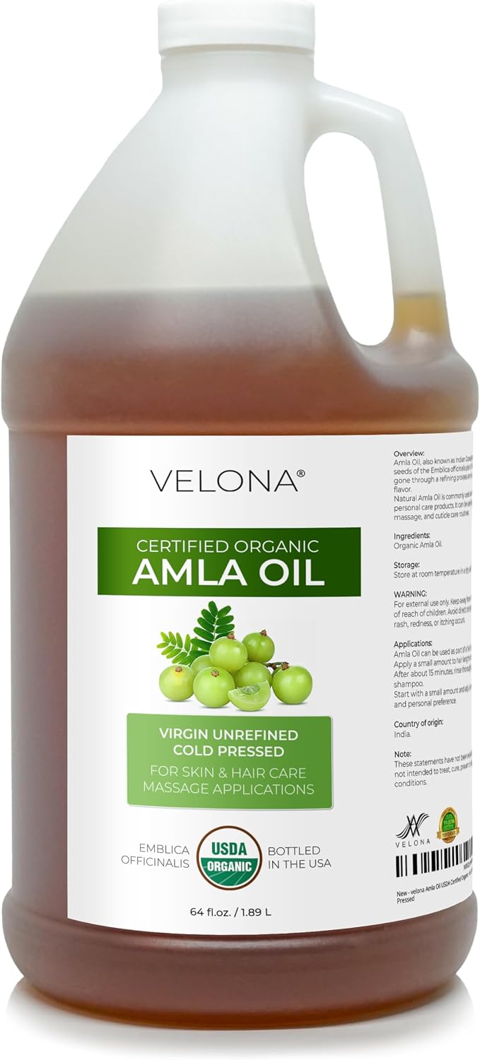 velona USDA Organic Castor Oil - 64 fl oz, Cold Pressed, USP Grade