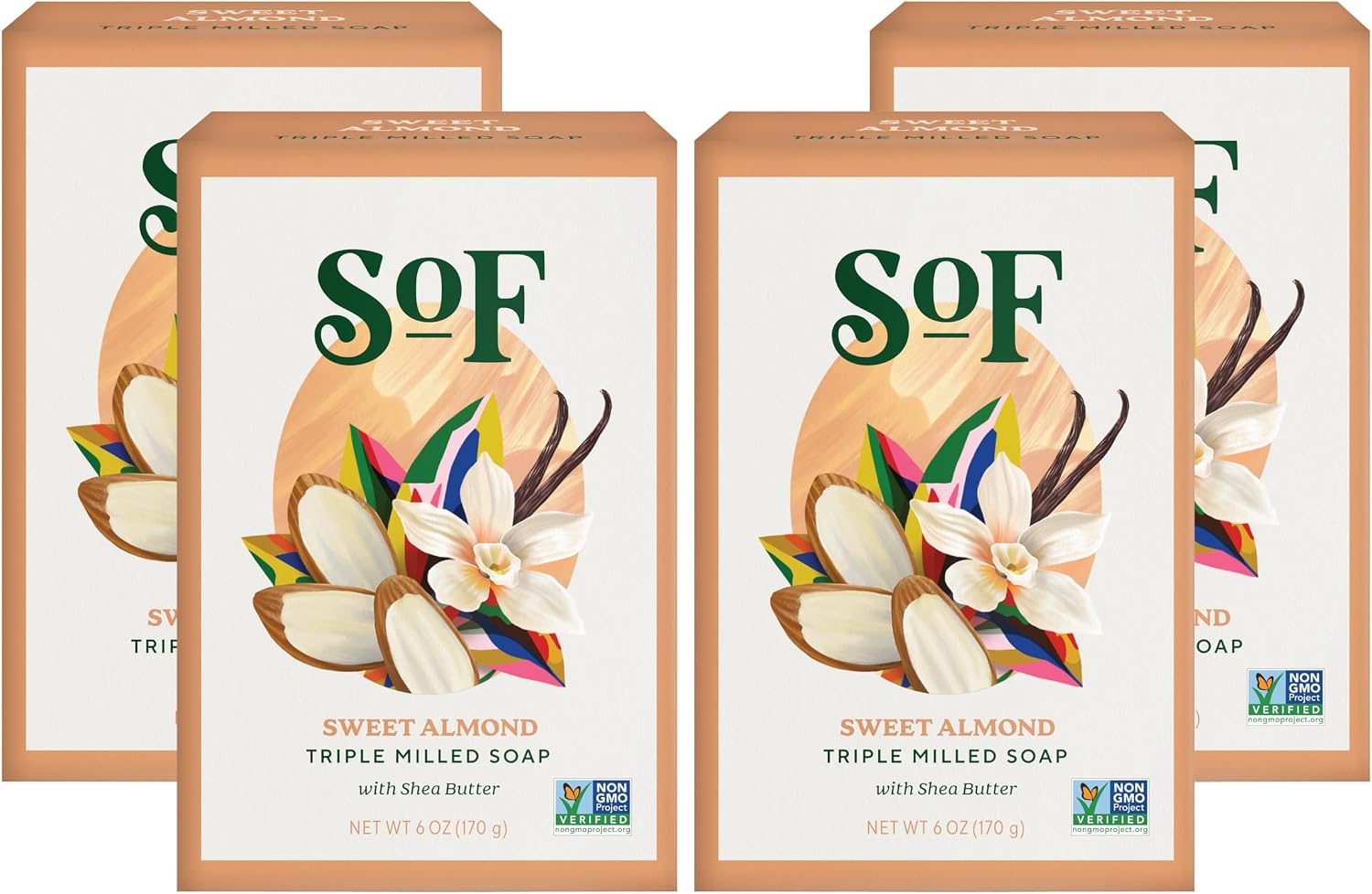 South Of France SoF Triple Milled Bar Soap, Coconut & Shea Butter