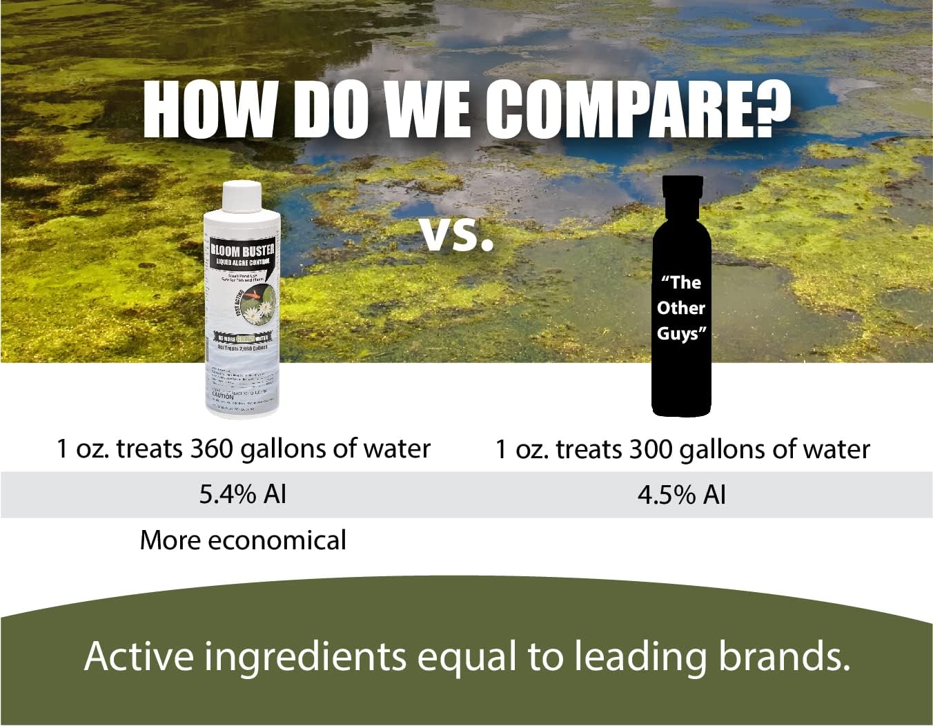 Bloom Buster Algae Control for Fish Ponds & Water Gardens - 8 Ounces - Safe for Koi Fish, Goldfish & Plants - Controls Algae in Ponds & Water Features