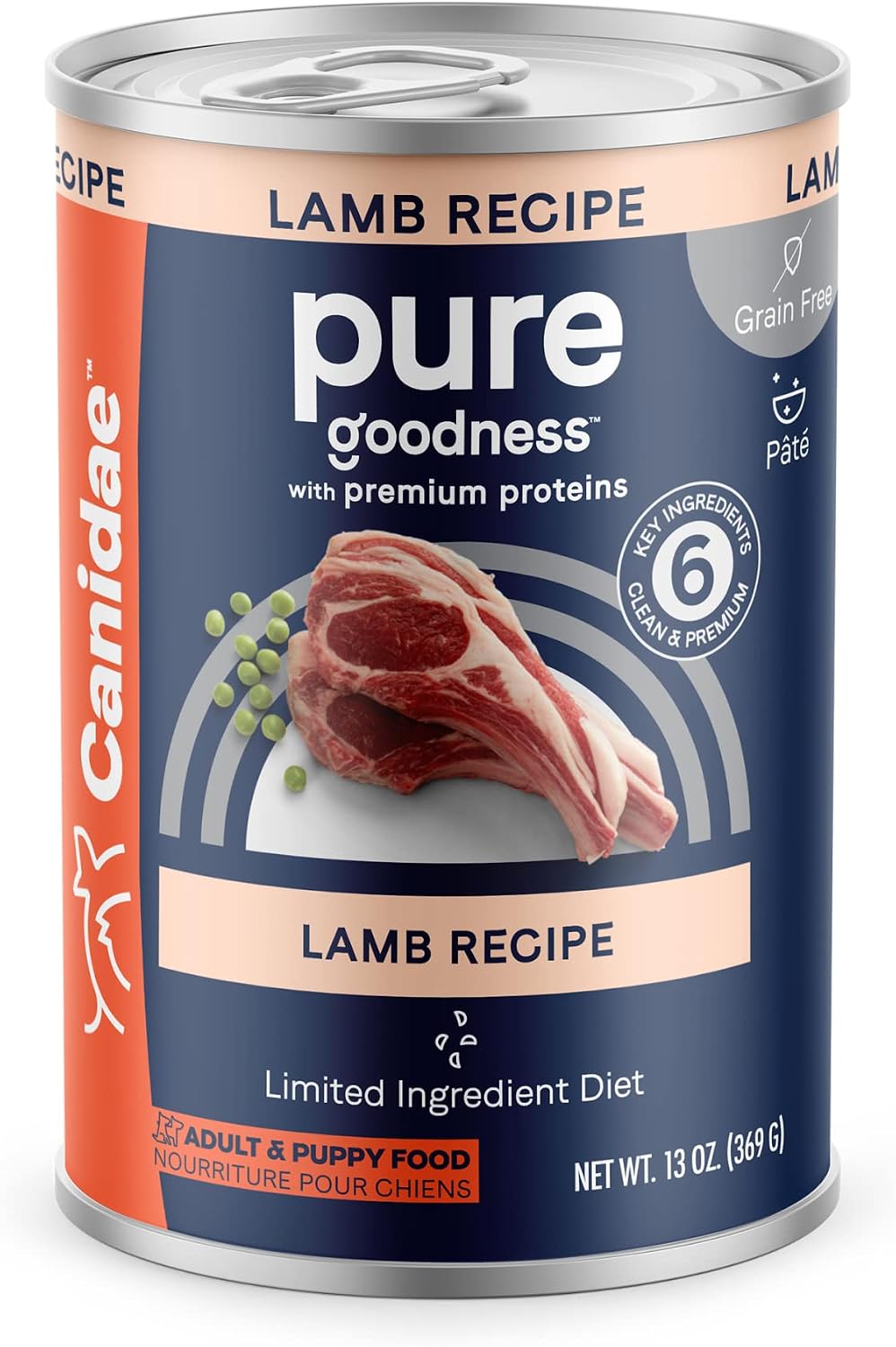 CANIDAE Pure Goodness Wet Dog Food, Salmon & Sweet Potato, 13 oz, 12 Pack