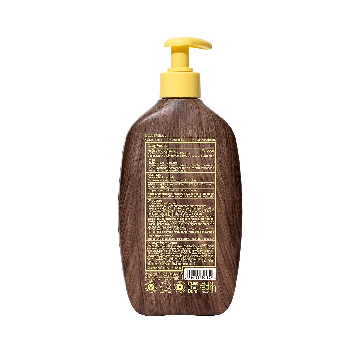 Sun Bum Original SPF 50 Sunscreen Body Lotion - 8 oz | Broad Spectrum Moisturizing Sunscreen with Vitamin E, Hawaii 104 Act Compliant (Made without Octinoxate & Oxybenzone)