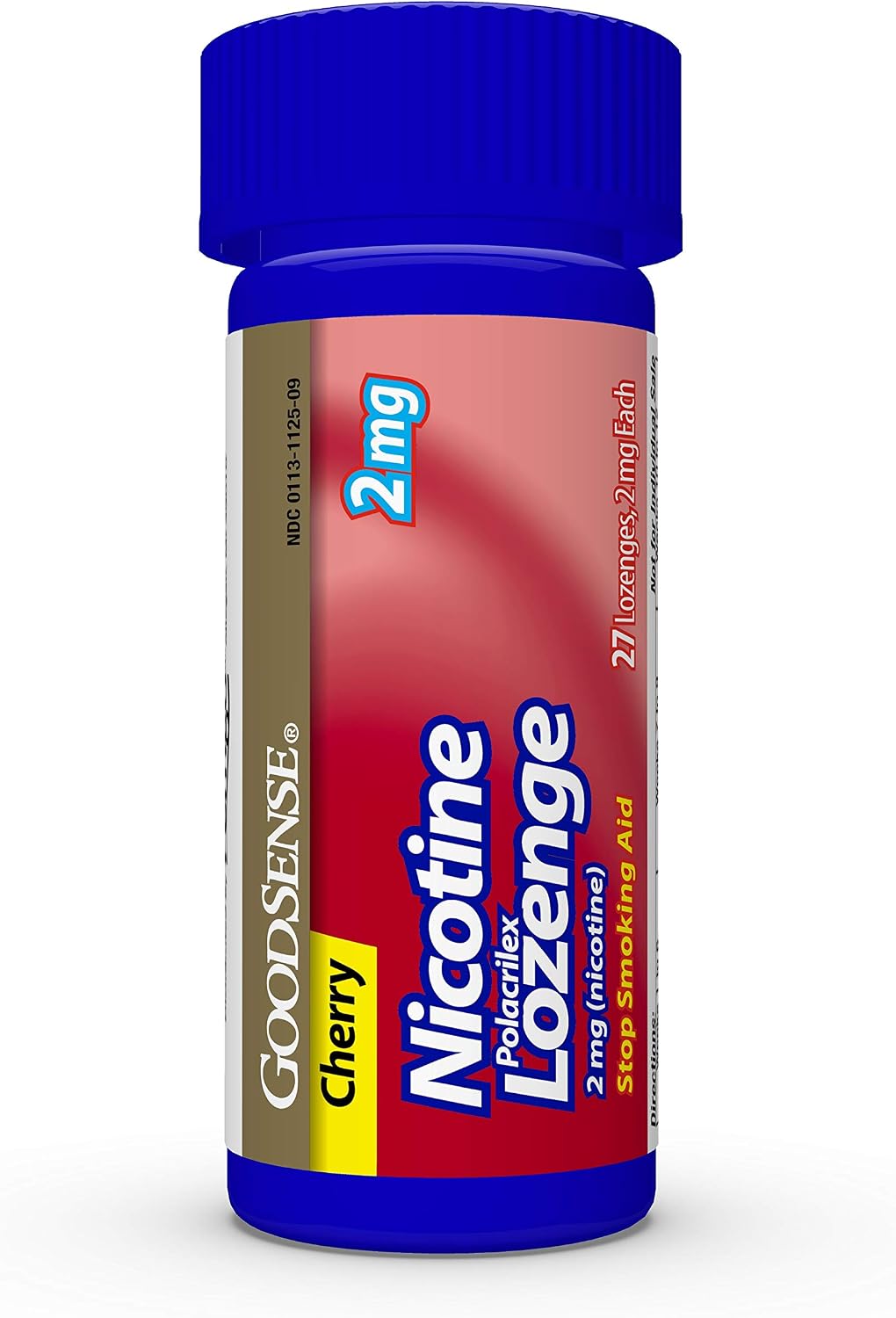 GoodSense Nicotine Polacrilex Lozenges 2 mg, Cherry Flavor, 108 Count