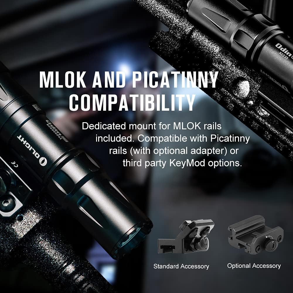 OLIGHT Odin Mini Ultra Compact 1250 Lumens Mlok Tactical Flashlight