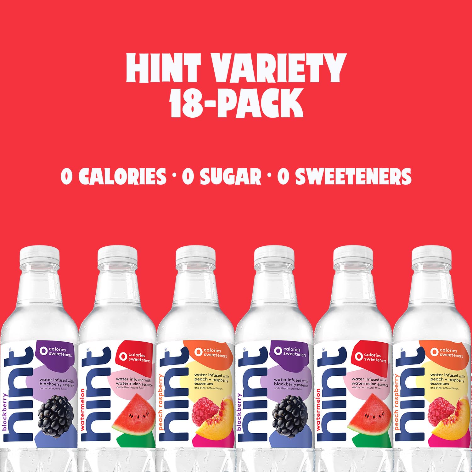 Hint Flavored Water Zero Sugar 0 Calories - Pineapple 16 FL Oz (12 pack) | Crisp, refreshing water, fruit flavors. 0 calories, 0 sugar, 0 sweeteners. Hydration for wellness. Gluten-free, Kosher, Vegan