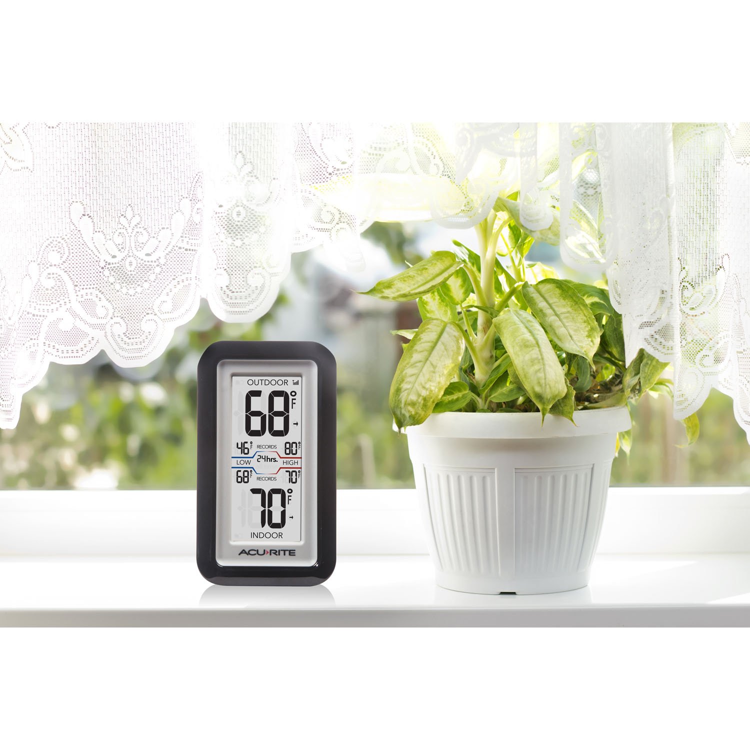AcuRite 02049 Digital Thermometer with Indoor/Outdoor Temperature,White