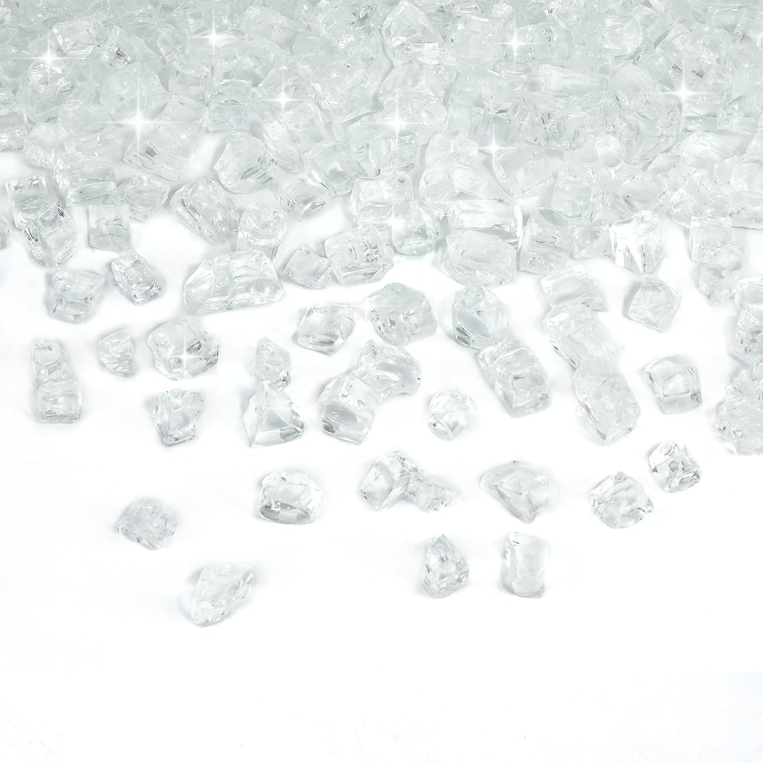 Skyflame 1/4" Pacific Blue Regular Fire Glass for Fire Pit Fireplace
