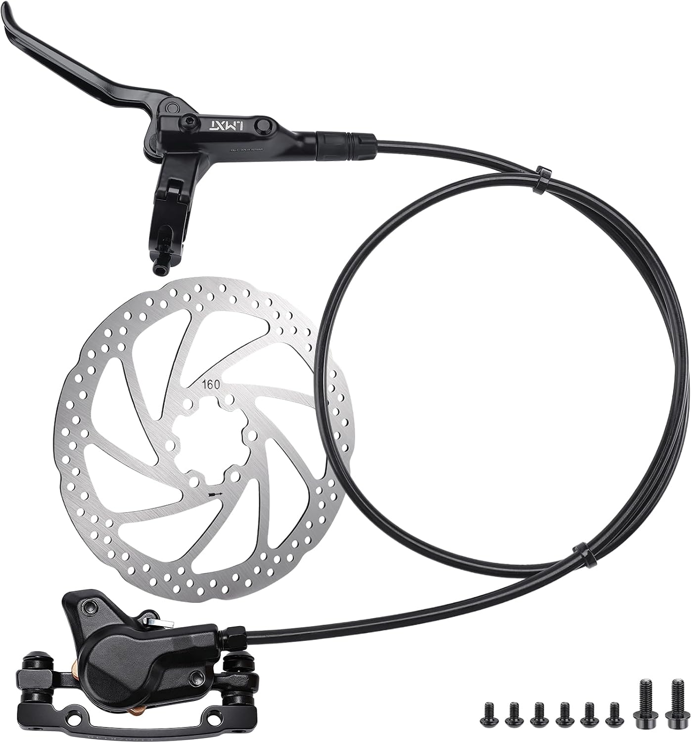 TOBWOLF MTB Cable Disc Brake Kit, Front Rear Calipers with 160mm Rotors