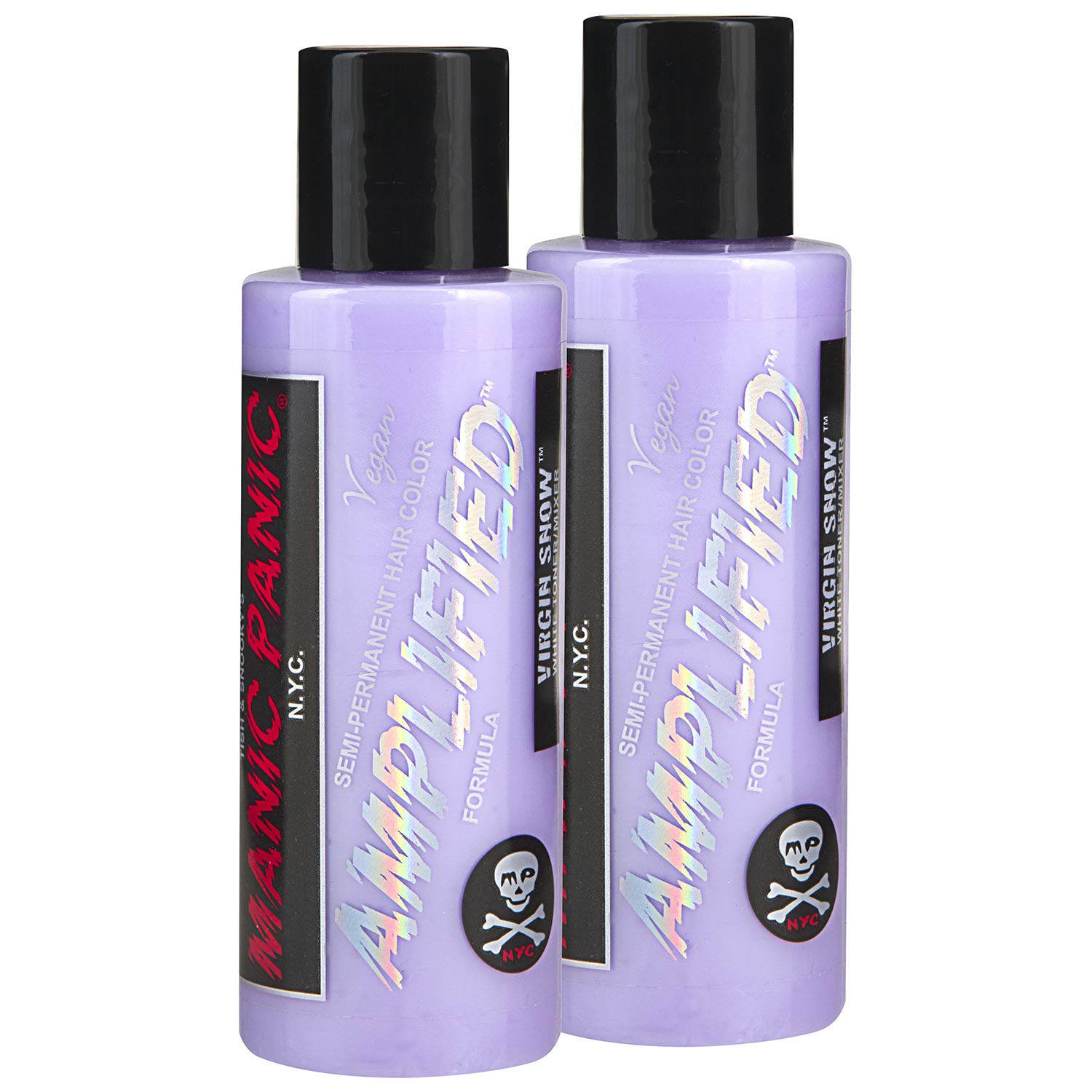 MANIC PANIC Cotton Candy Pink Hair Color - Amplified - Semi Permanent Hair Dye - Bright Pink Cool Toned Color - Glows in Blacklight - Vegan, PPD & Ammonia-Free - For Coloring Hair on Women & Men