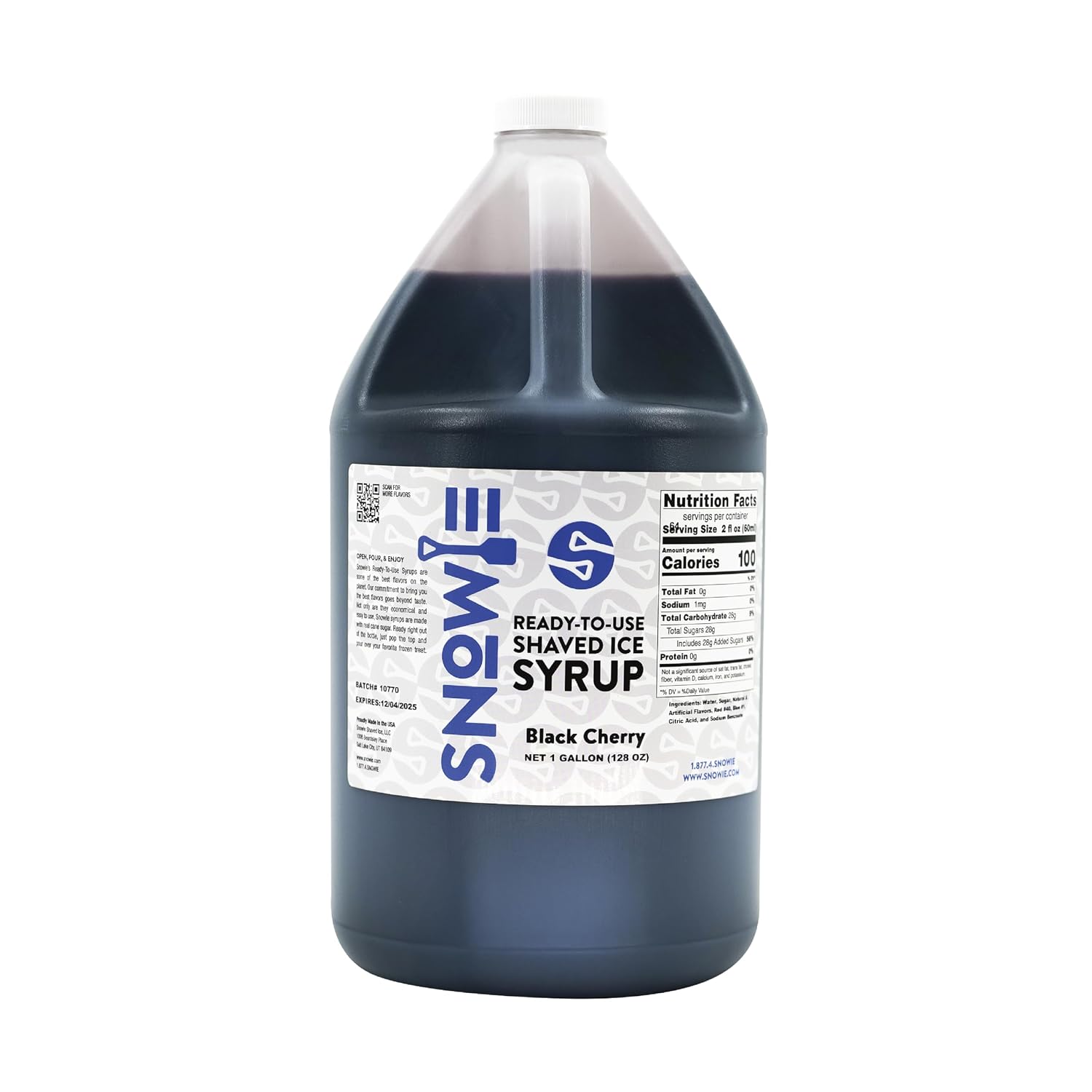 SNOWIE Ready to Use Shaved Ice Snow Cone Syrup - Gallon (Cotton Candy Pink)