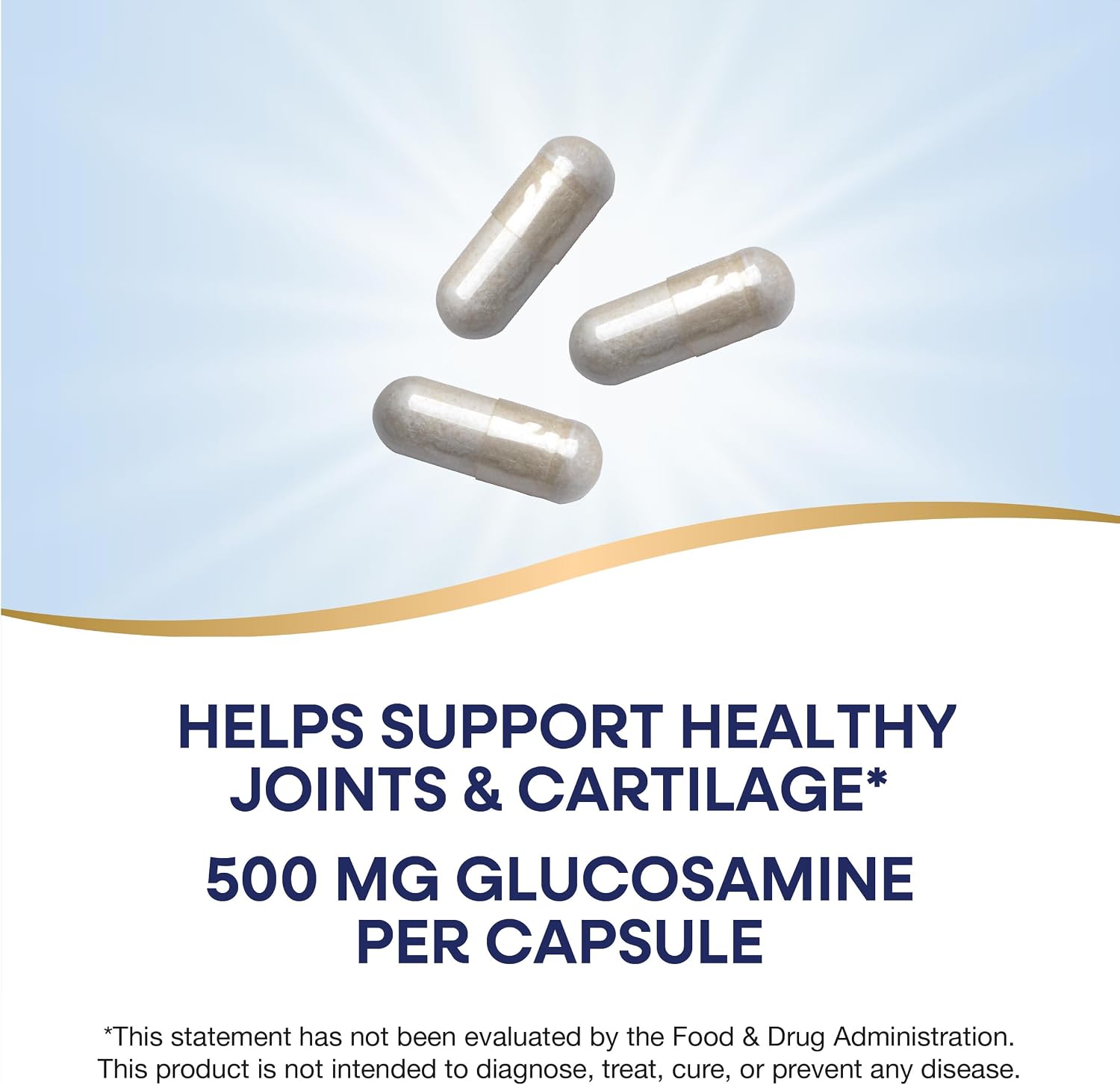 Nature's Way GS-500 Glucosamine Sulfate, Stable Form, 240 ct | Helps Support Healthy Joints & Cartilage*, 500 mg Glucosamine per Capsule, Gluten-Free